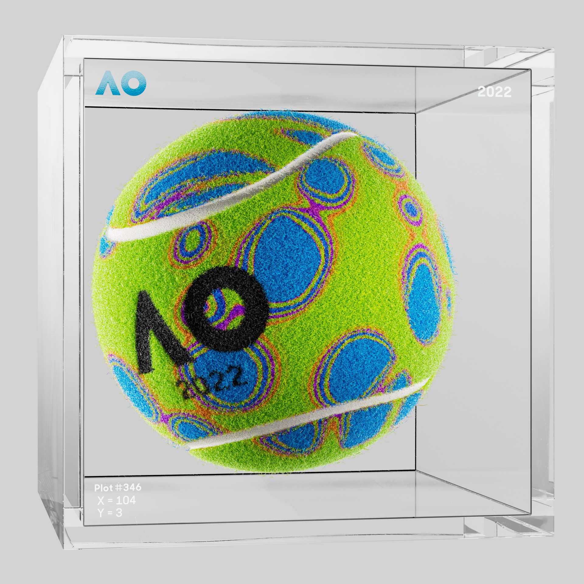The Australian Open - The Australian Open Art Ball - AO Art Ball #4341 - NFT # 4341