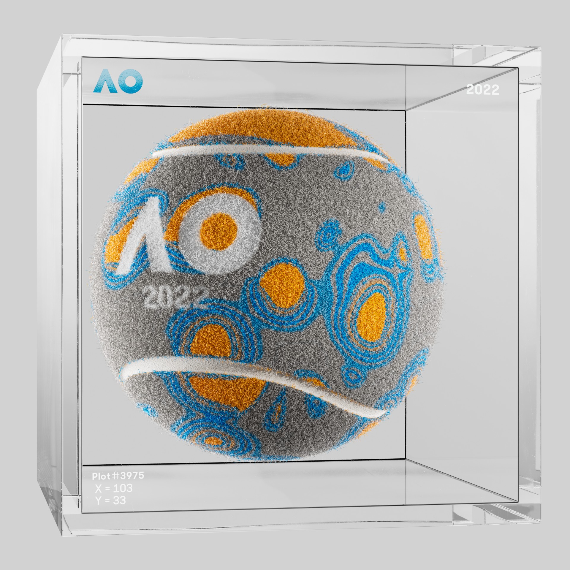 The Australian Open - The Australian Open Art Ball - AO Art Ball #4346 - NFT # 4346