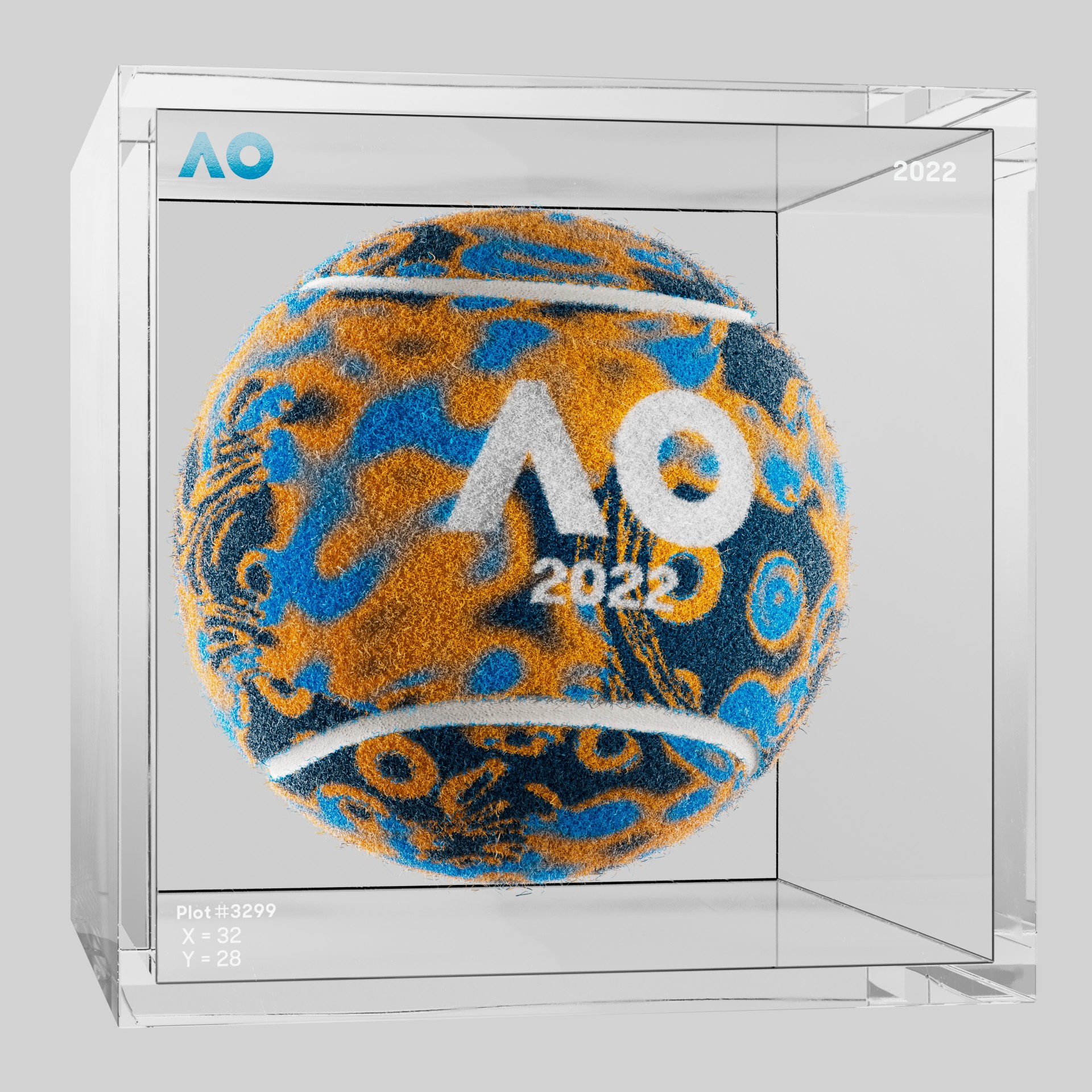 The Australian Open - The Australian Open Art Ball - AO Art Ball #4348 - NFT # 4348