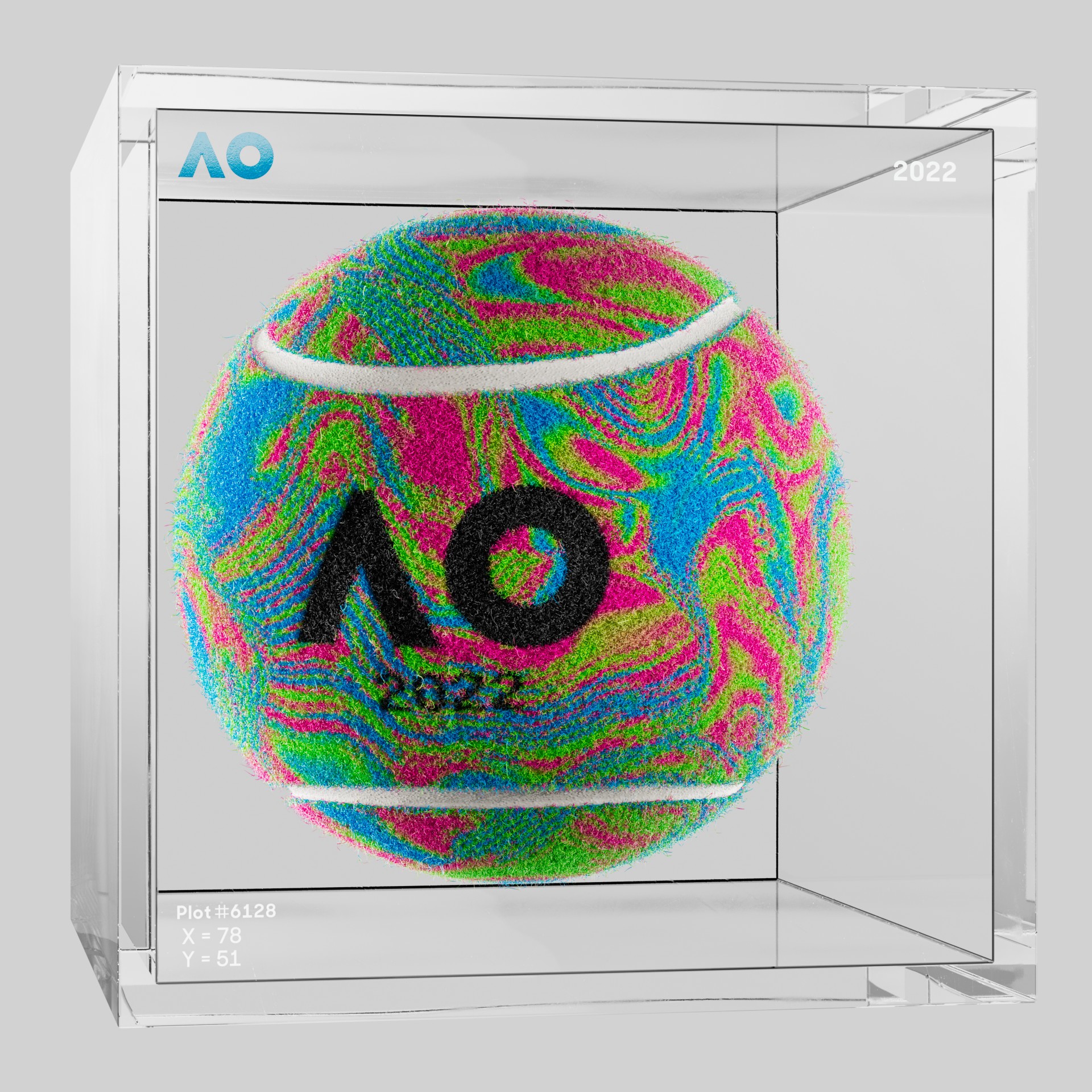 The Australian Open - The Australian Open Art Ball - AO Art Ball #435 - NFT # 435