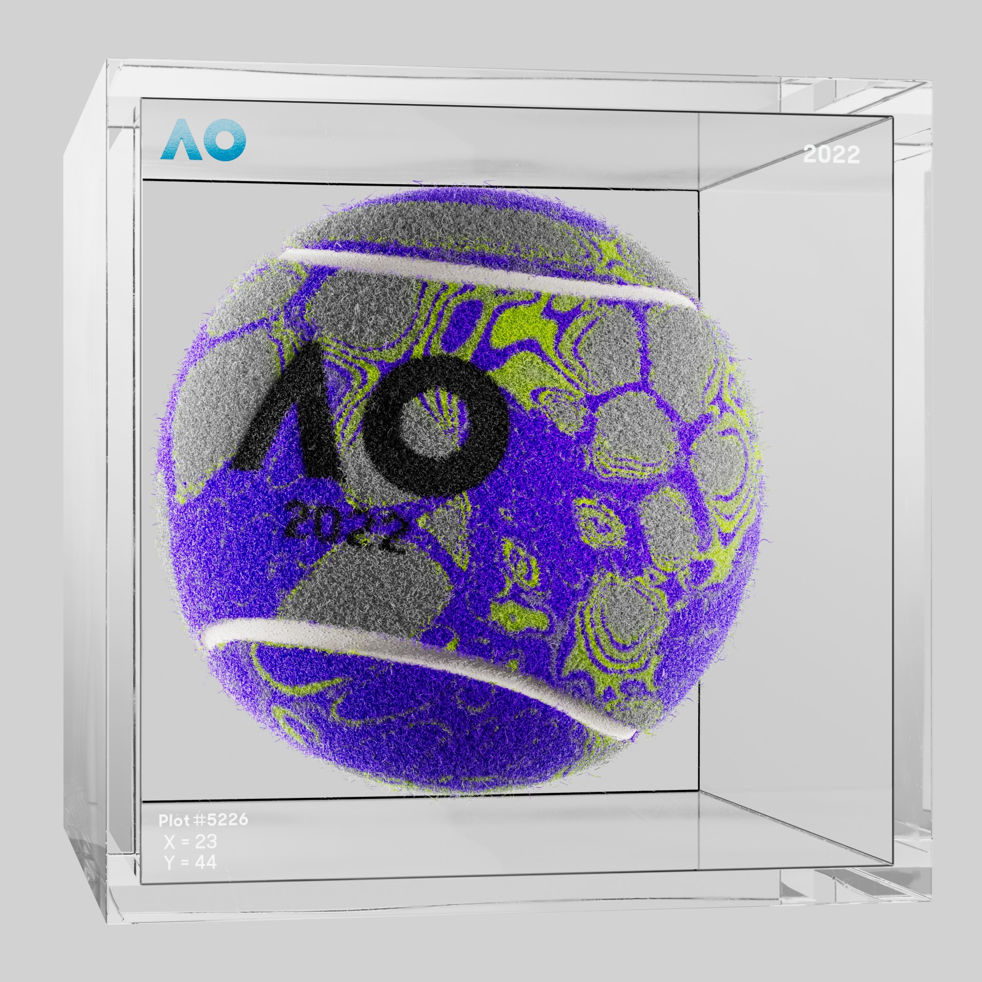 The Australian Open - The Australian Open Art Ball - AO Art Ball #4353 - NFT # 4353