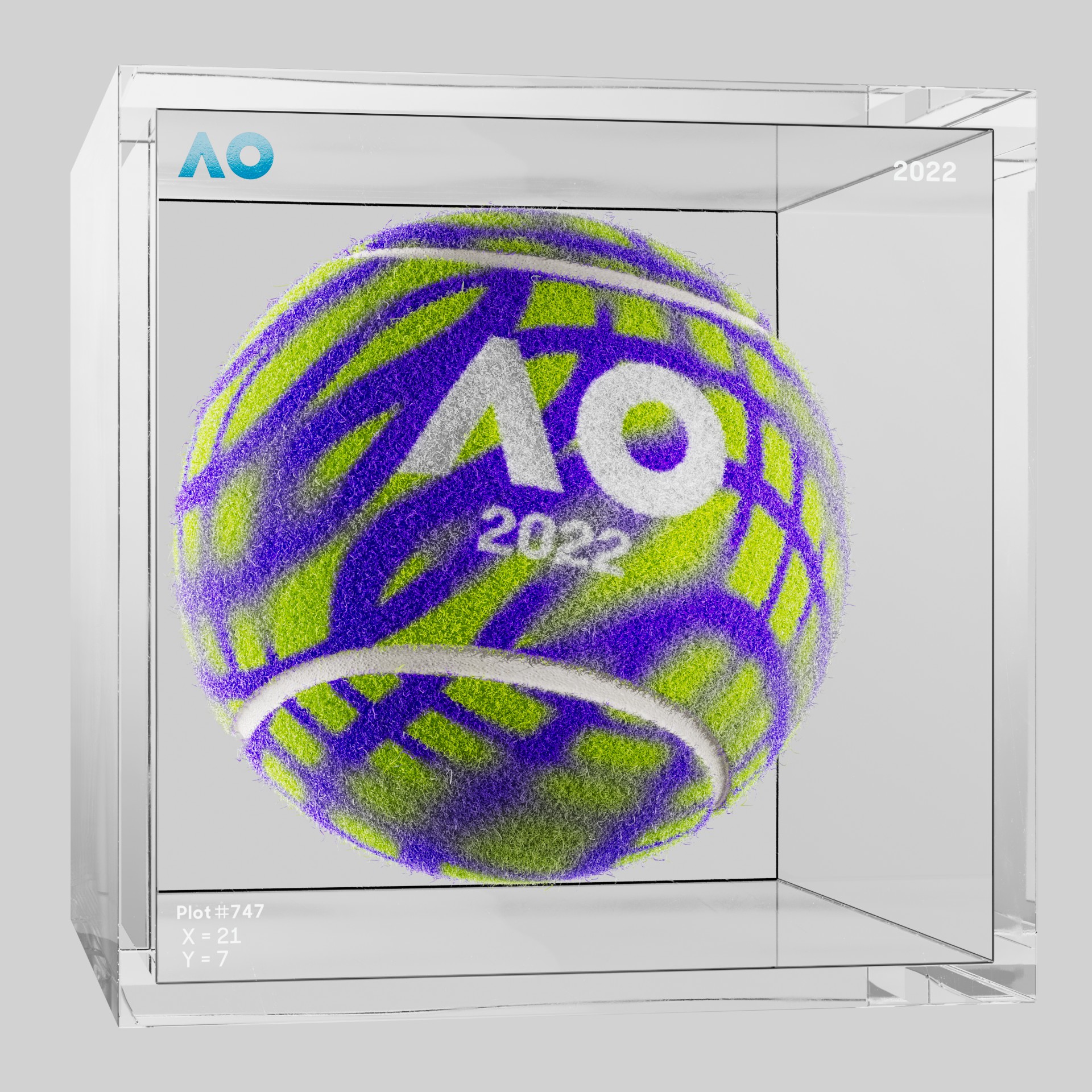 The Australian Open - The Australian Open Art Ball - AO Art Ball #4354 - NFT # 4354