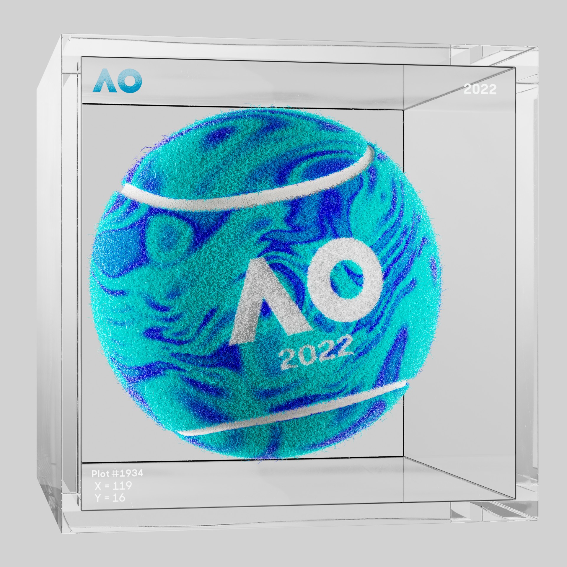 The Australian Open - The Australian Open Art Ball - AO Art Ball #4355 - NFT # 4355