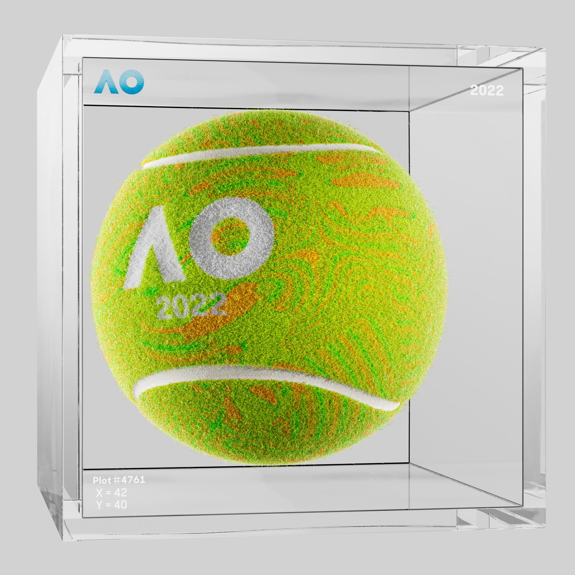 The Australian Open - The Australian Open Art Ball - AO Art Ball #4358 - NFT # 4358