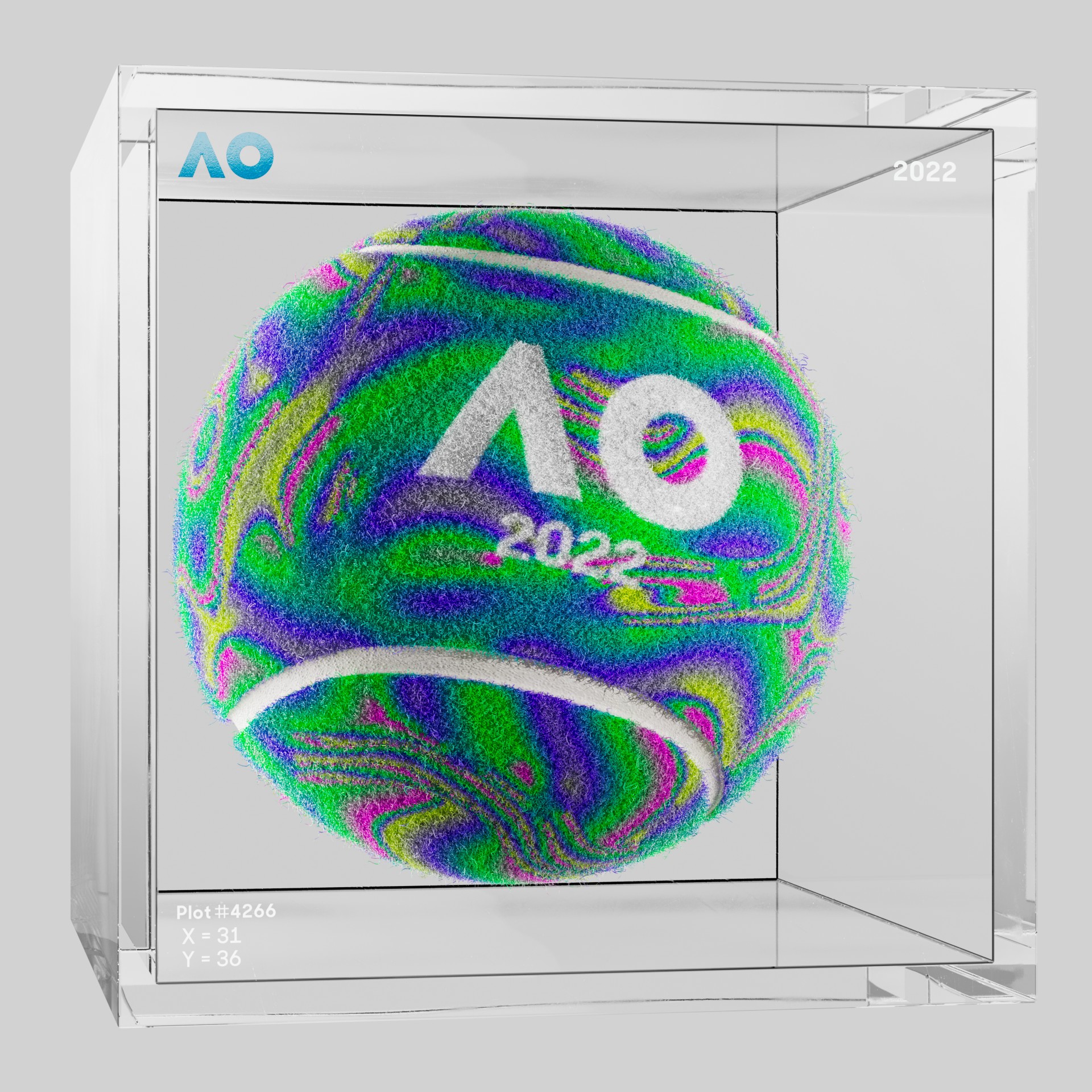 The Australian Open - The Australian Open Art Ball - AO Art Ball #4379 - NFT # 4379