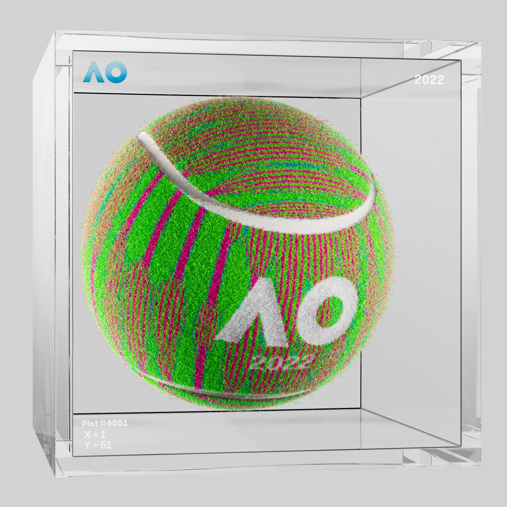 The Australian Open - The Australian Open Art Ball - AO Art Ball #4390 - NFT # 4390