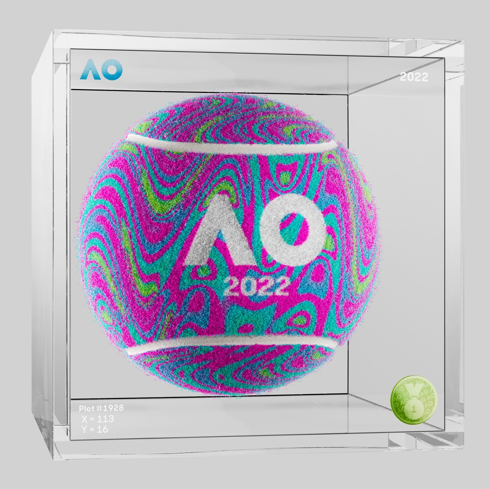 The Australian Open - The Australian Open Art Ball - AO Art Ball #4394 - NFT # 4394