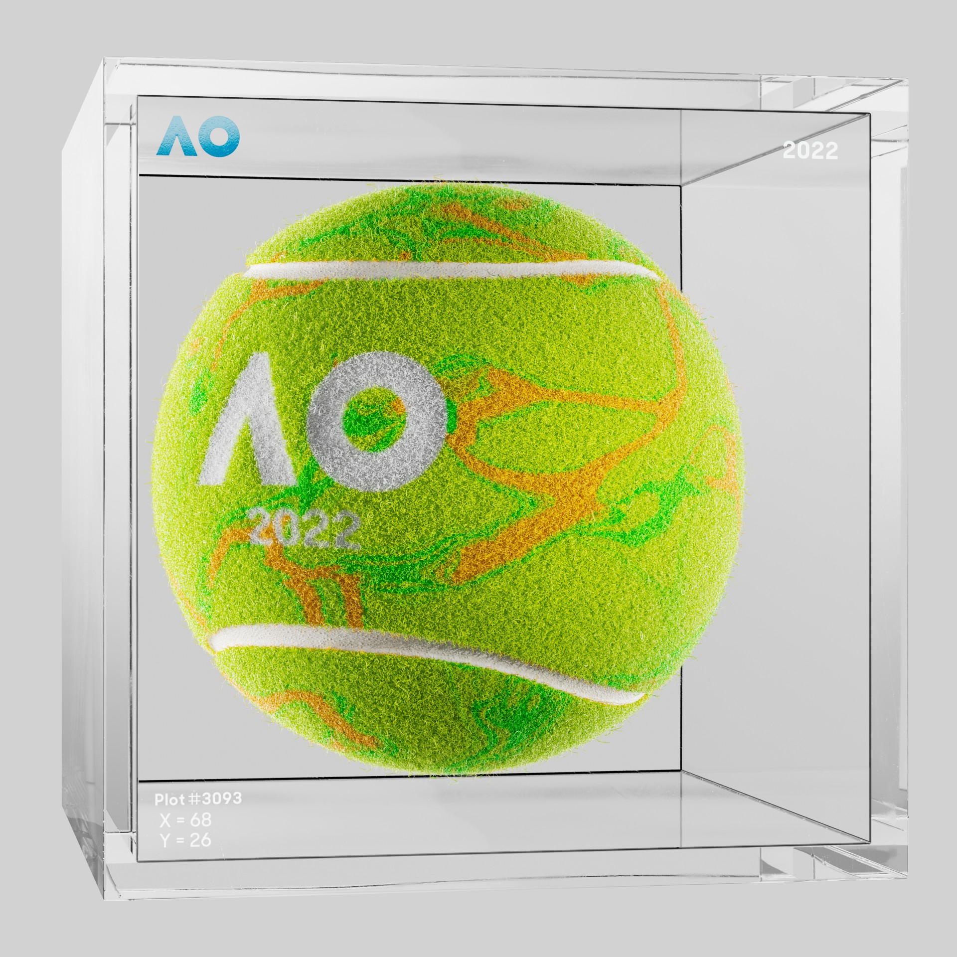 The Australian Open - The Australian Open Art Ball - AO Art Ball #4404 - NFT # 4404