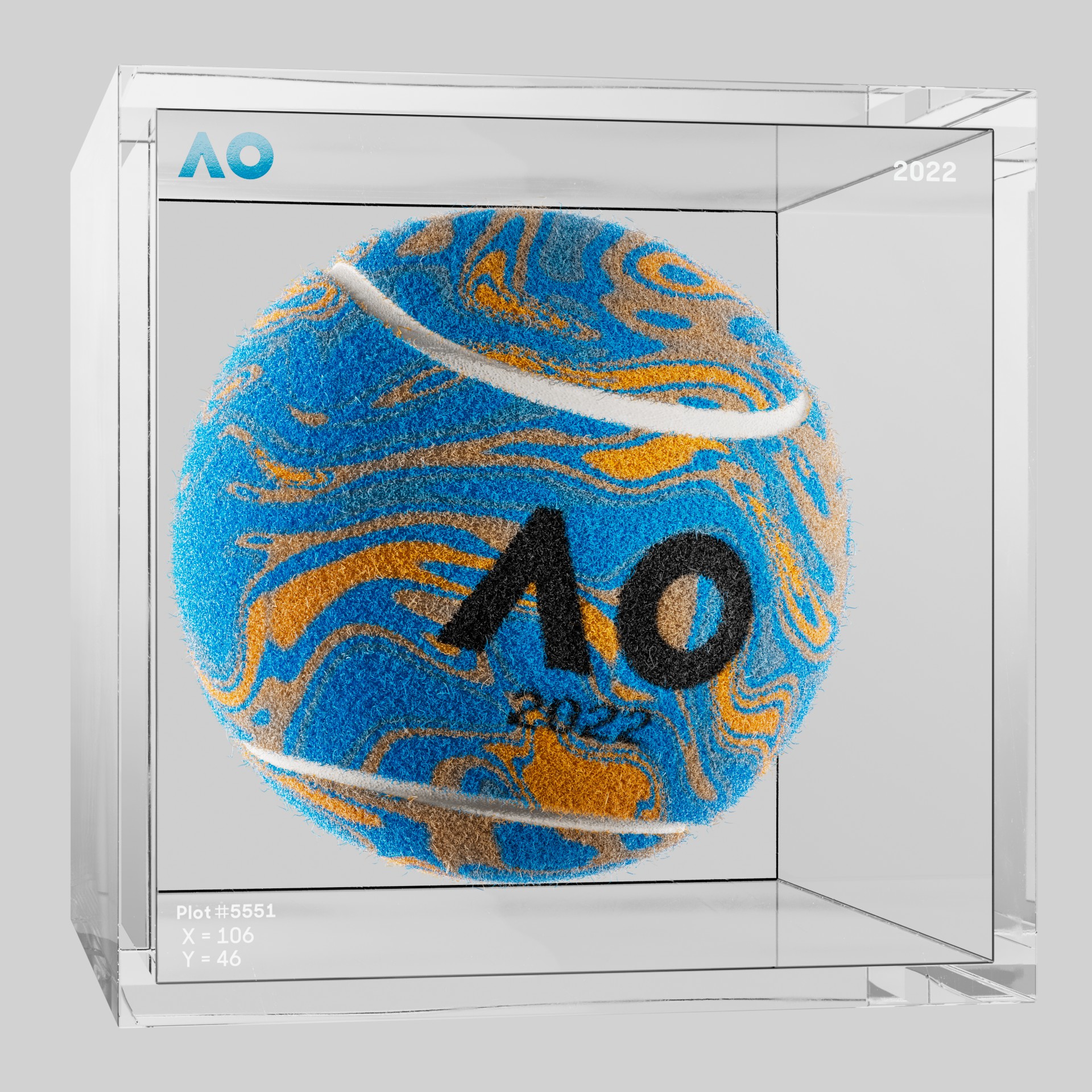 The Australian Open - The Australian Open Art Ball - AO Art Ball #4415 - NFT # 4415