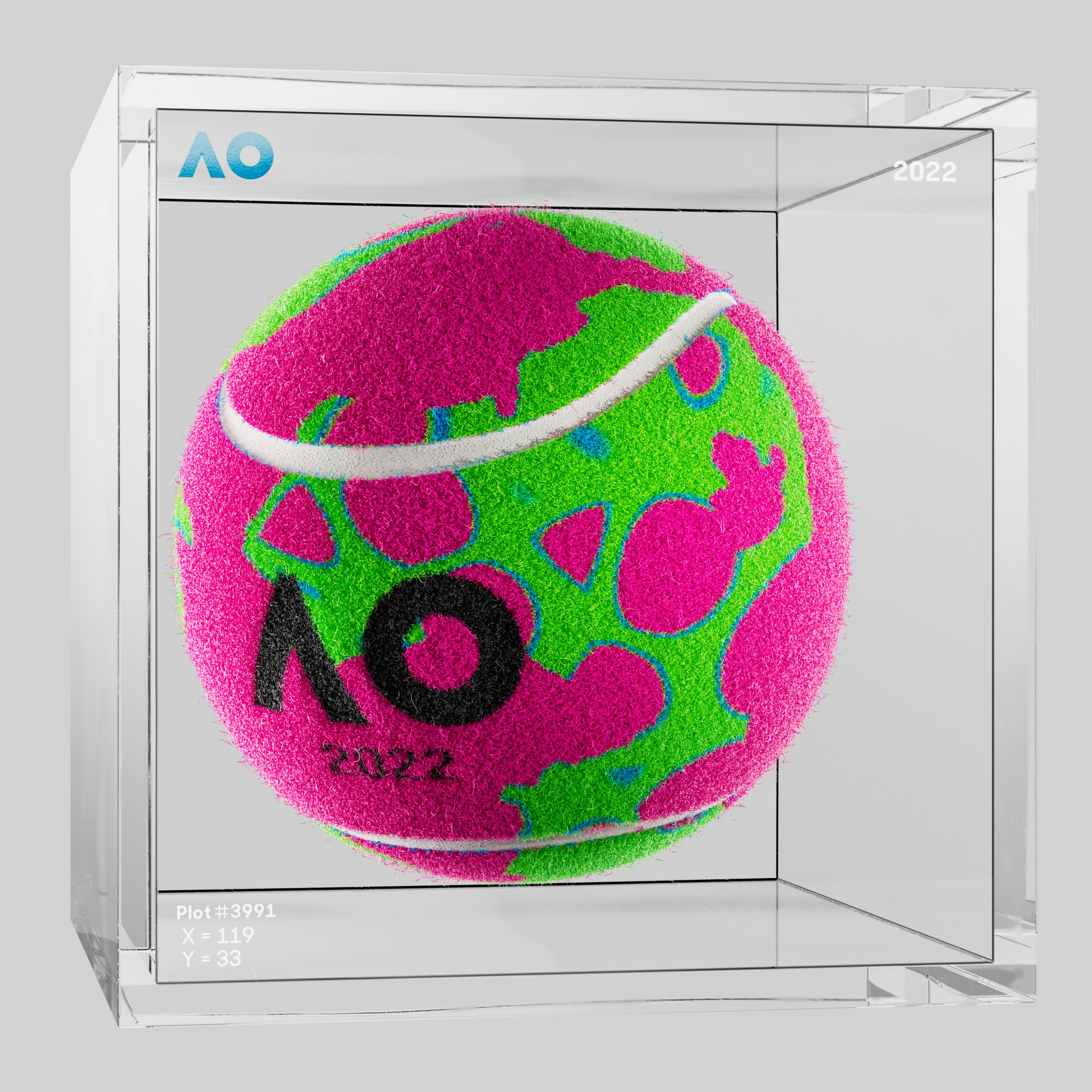 The Australian Open - The Australian Open Art Ball - AO Art Ball #444 - NFT # 444