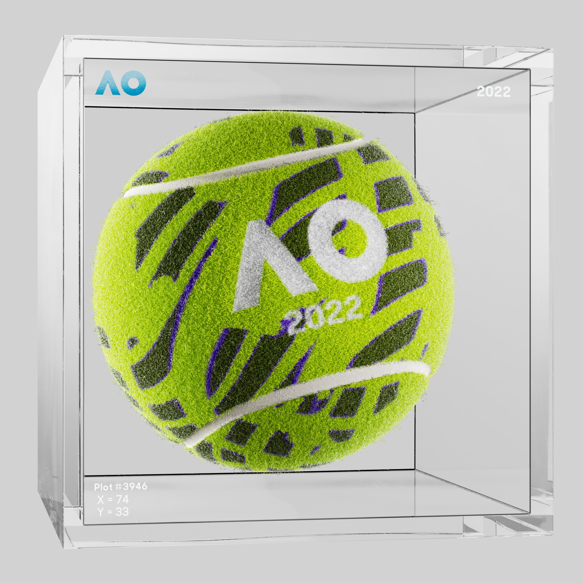 The Australian Open - The Australian Open Art Ball - AO Art Ball #4444 - NFT # 4444