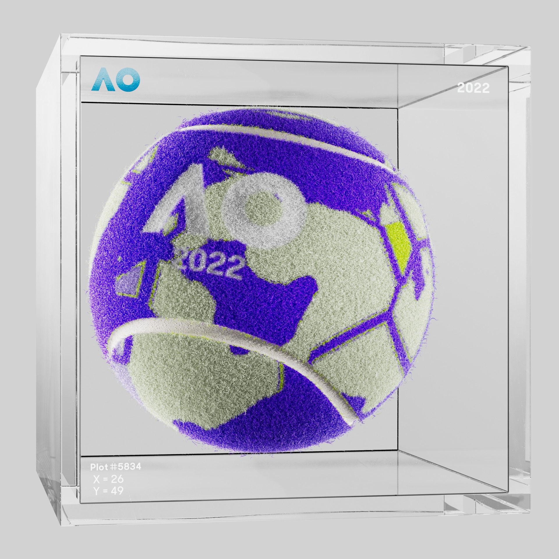 The Australian Open - The Australian Open Art Ball - AO Art Ball #4447 - NFT # 4447