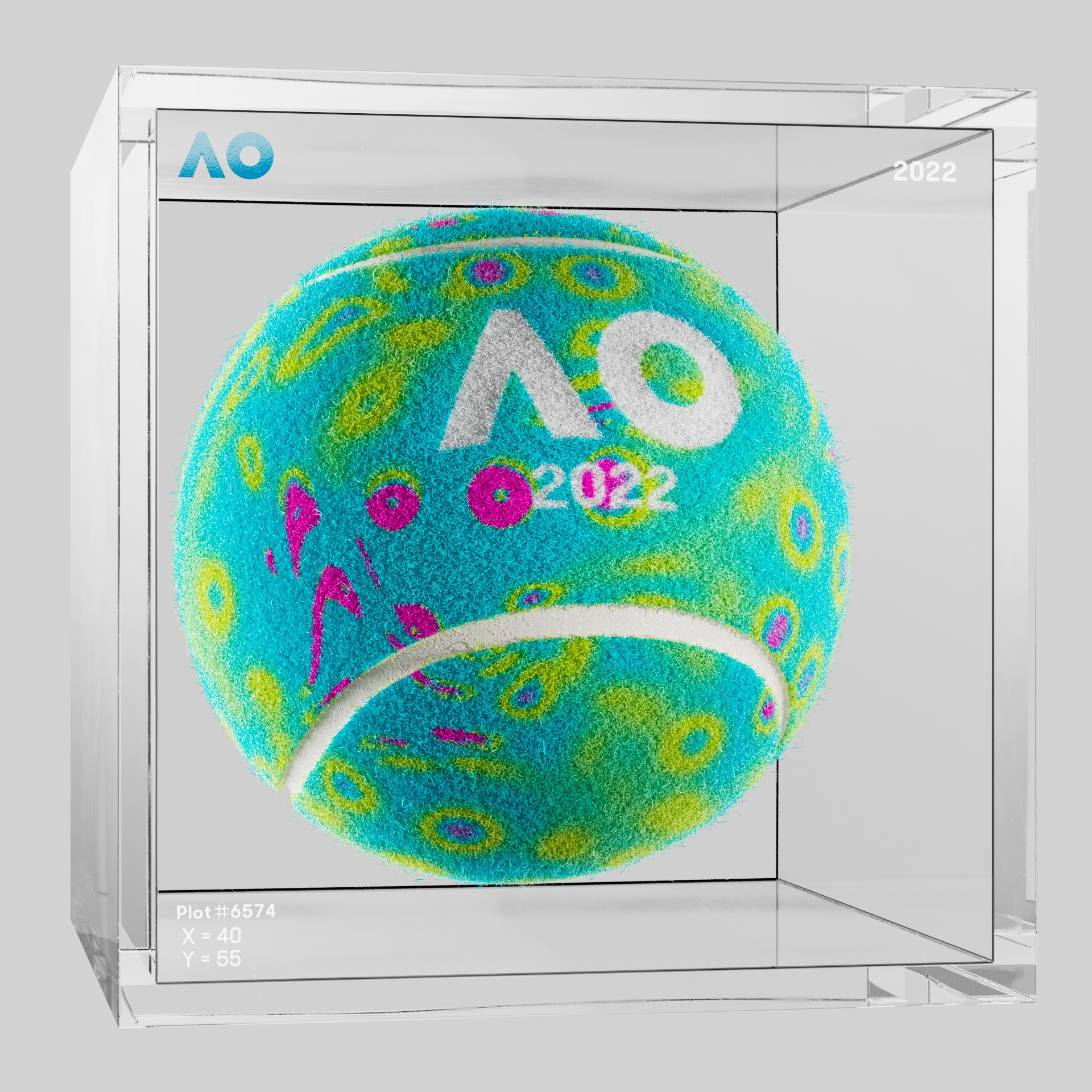 The Australian Open - The Australian Open Art Ball - AO Art Ball #445 - NFT # 445