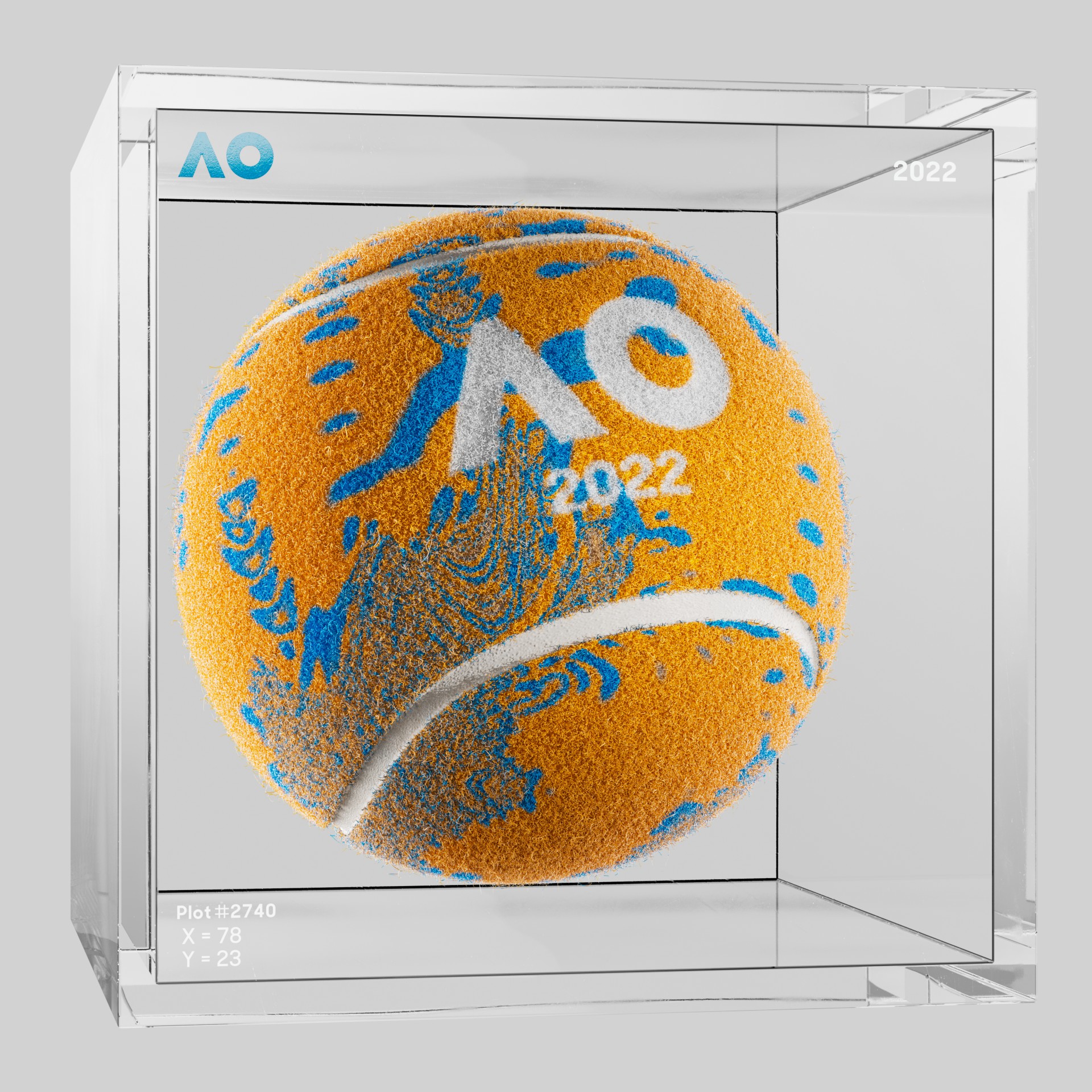 The Australian Open - The Australian Open Art Ball - AO Art Ball #4456 - NFT # 4456