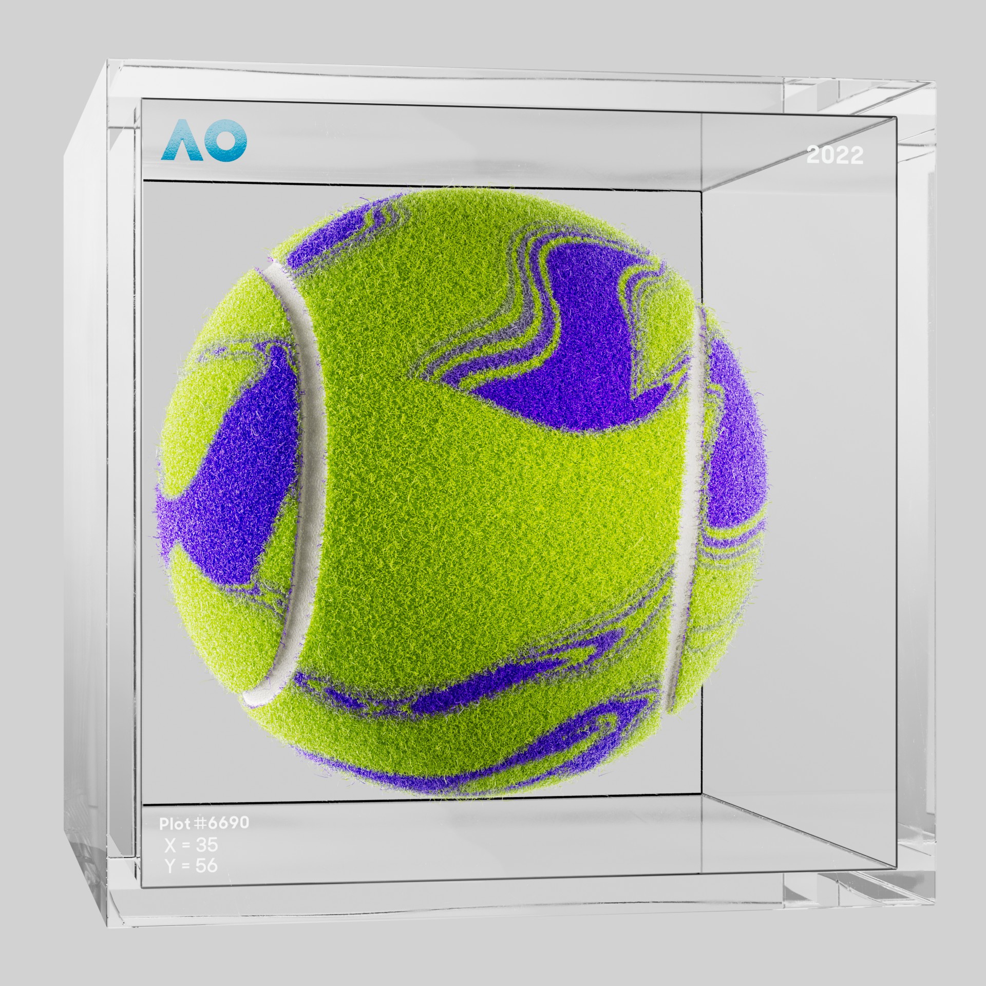 The Australian Open - The Australian Open Art Ball - AO Art Ball #4458 - NFT # 4458