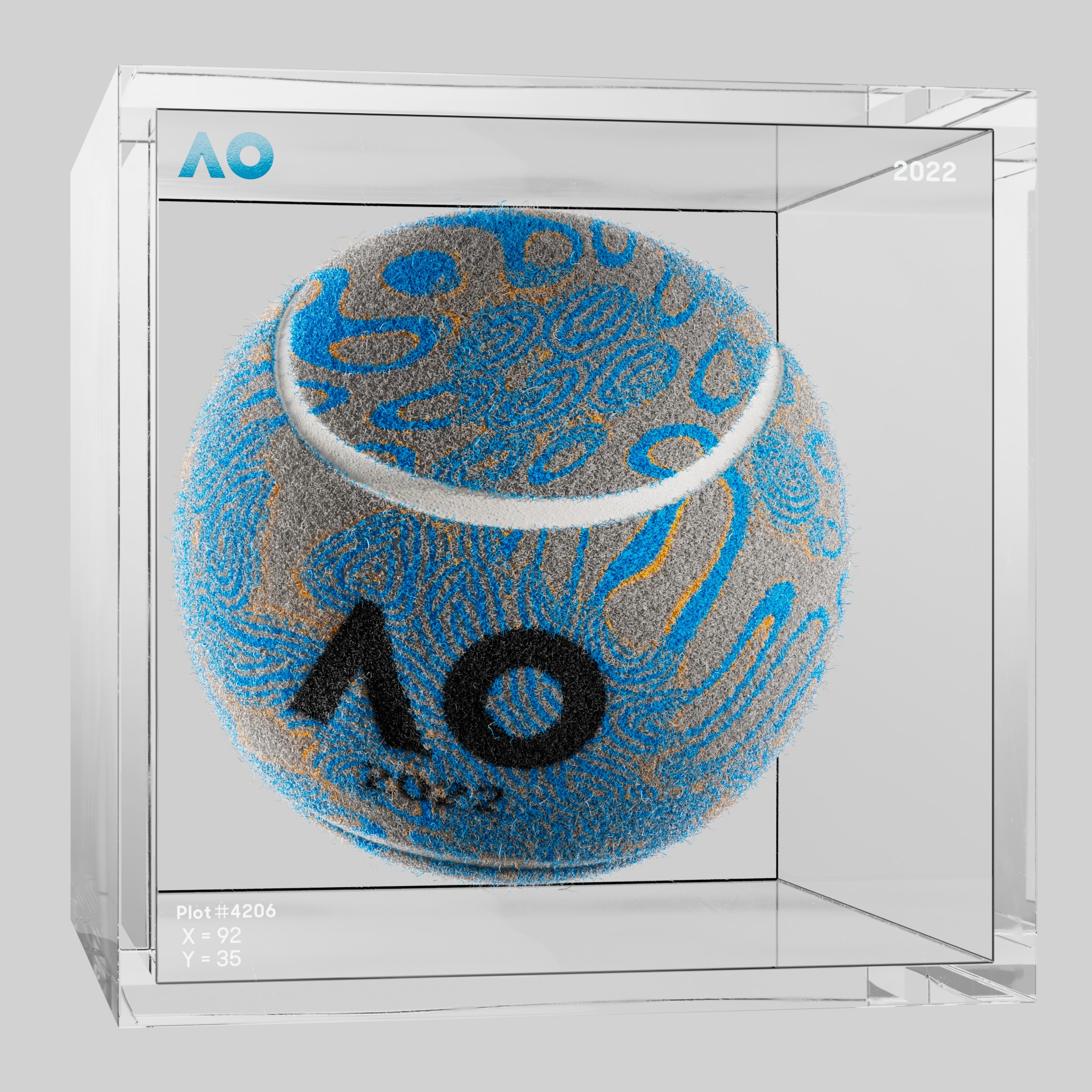 The Australian Open - The Australian Open Art Ball - AO Art Ball #446 - NFT # 446