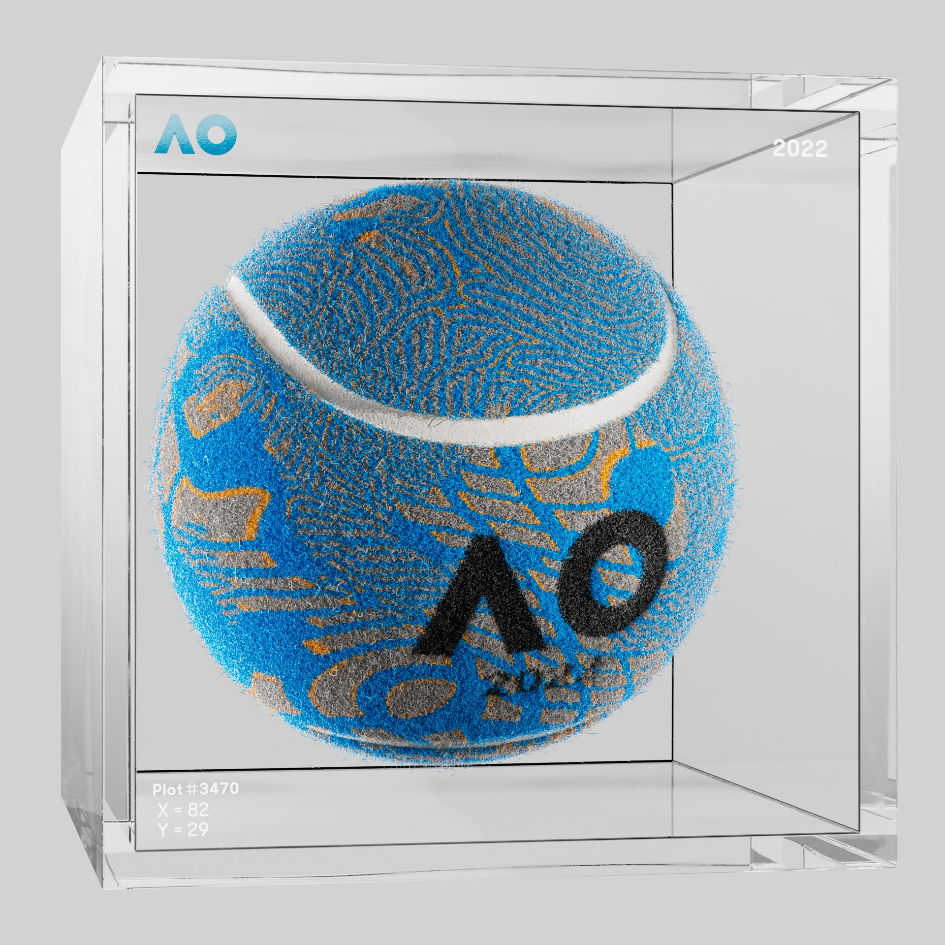 The Australian Open - The Australian Open Art Ball - AO Art Ball #4464 - NFT # 4464