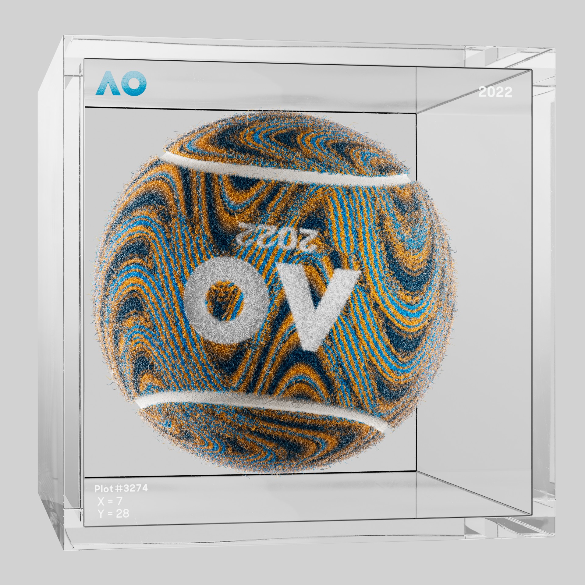 The Australian Open - The Australian Open Art Ball - AO Art Ball #4465 - NFT # 4465