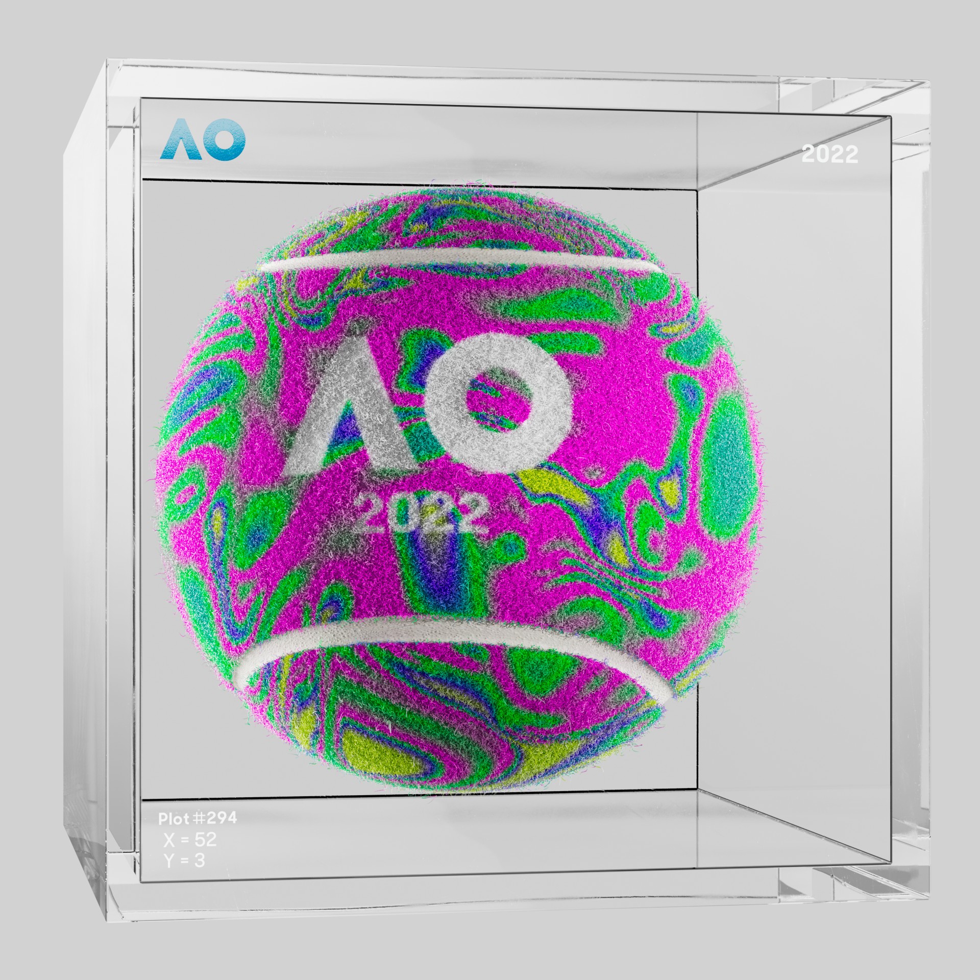 The Australian Open - The Australian Open Art Ball - AO Art Ball #4468 - NFT # 4468