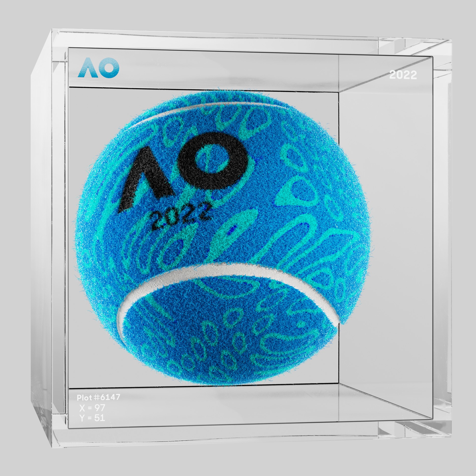 The Australian Open - The Australian Open Art Ball - AO Art Ball #448 - NFT # 448