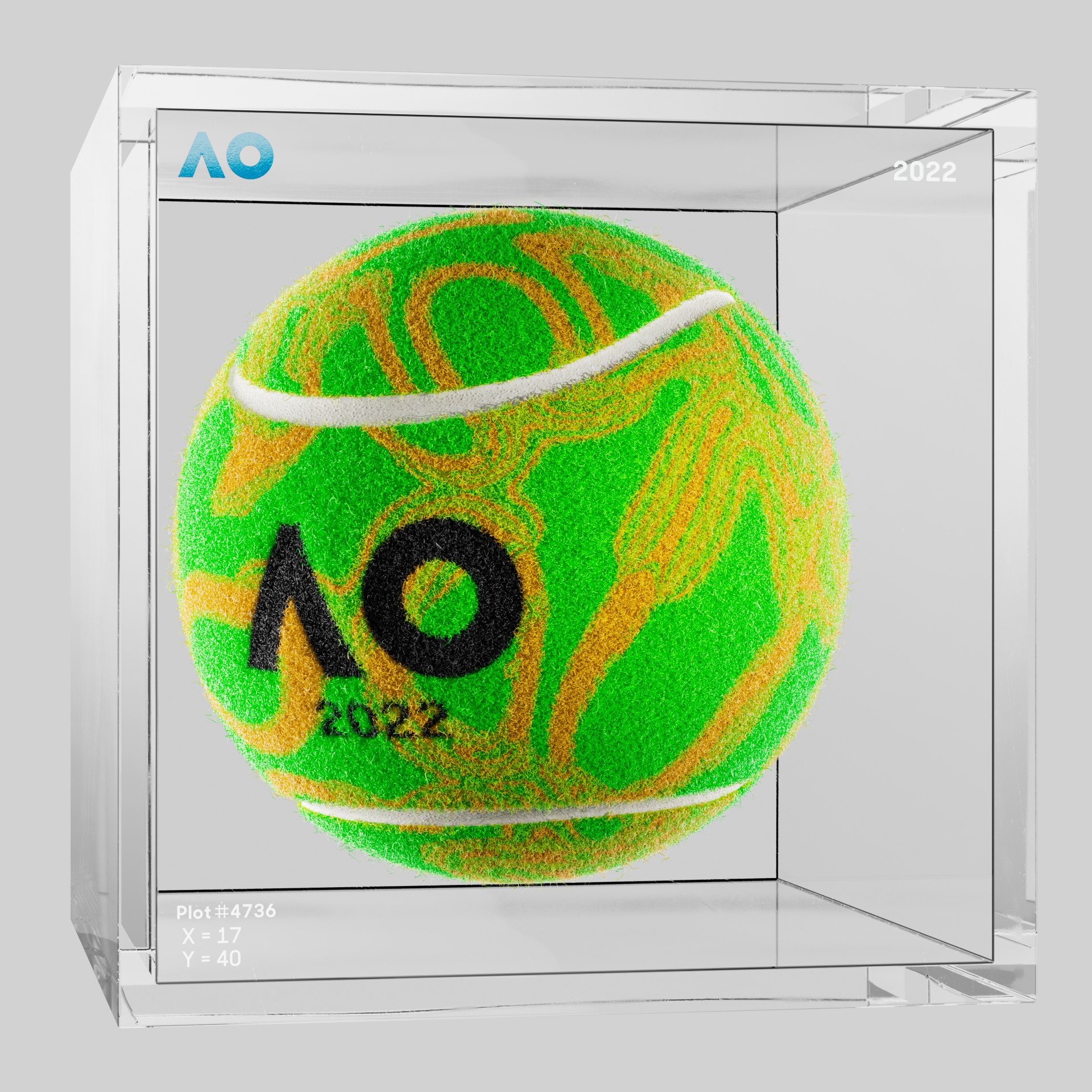 The Australian Open - The Australian Open Art Ball - AO Art Ball #4485 - NFT # 4485