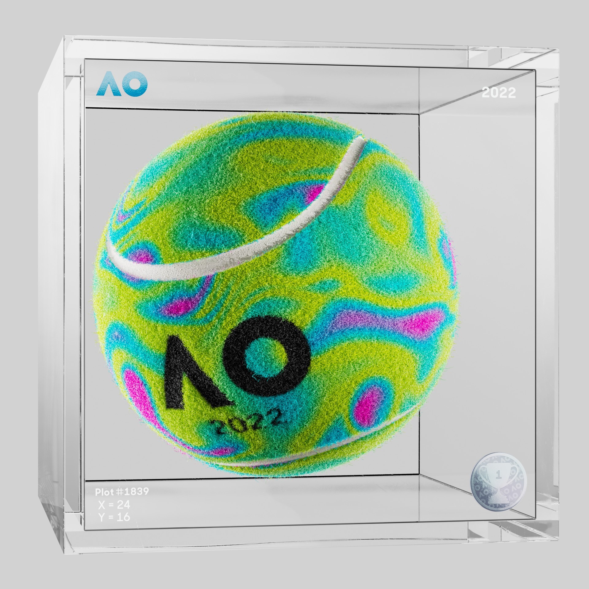 The Australian Open - The Australian Open Art Ball - AO Art Ball #4486 - NFT # 4486