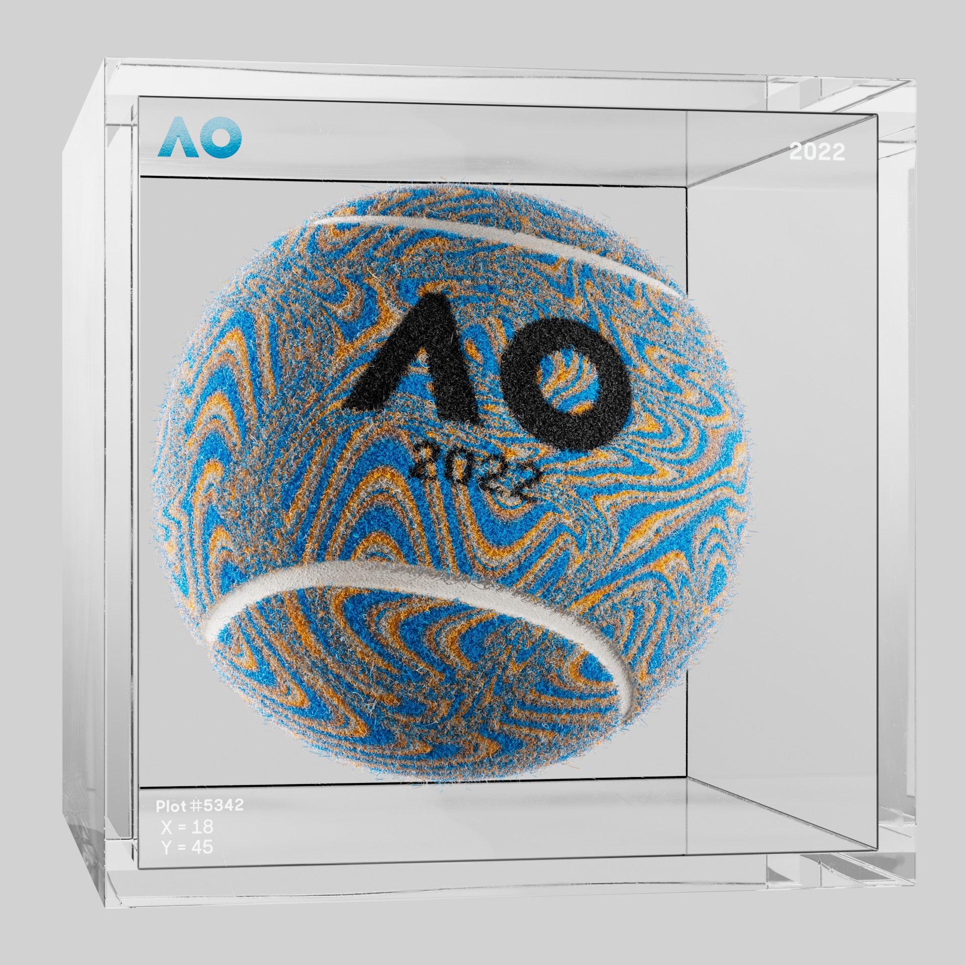 The Australian Open - The Australian Open Art Ball - AO Art Ball #4493 - NFT # 4493