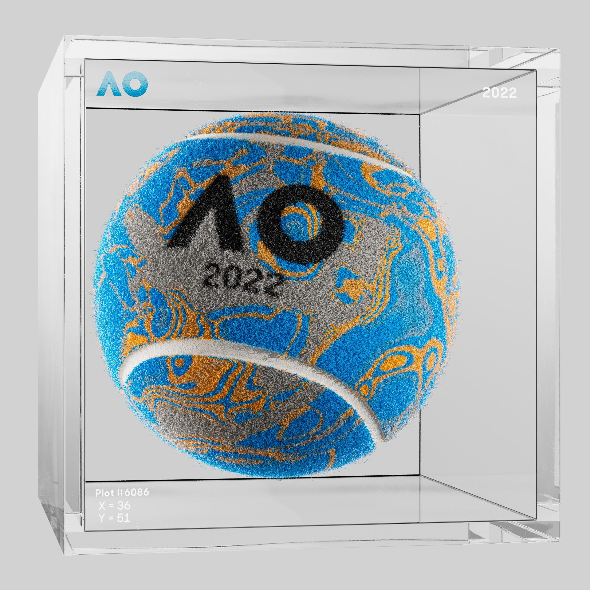 The Australian Open - The Australian Open Art Ball - AO Art Ball #4495 - NFT # 4495