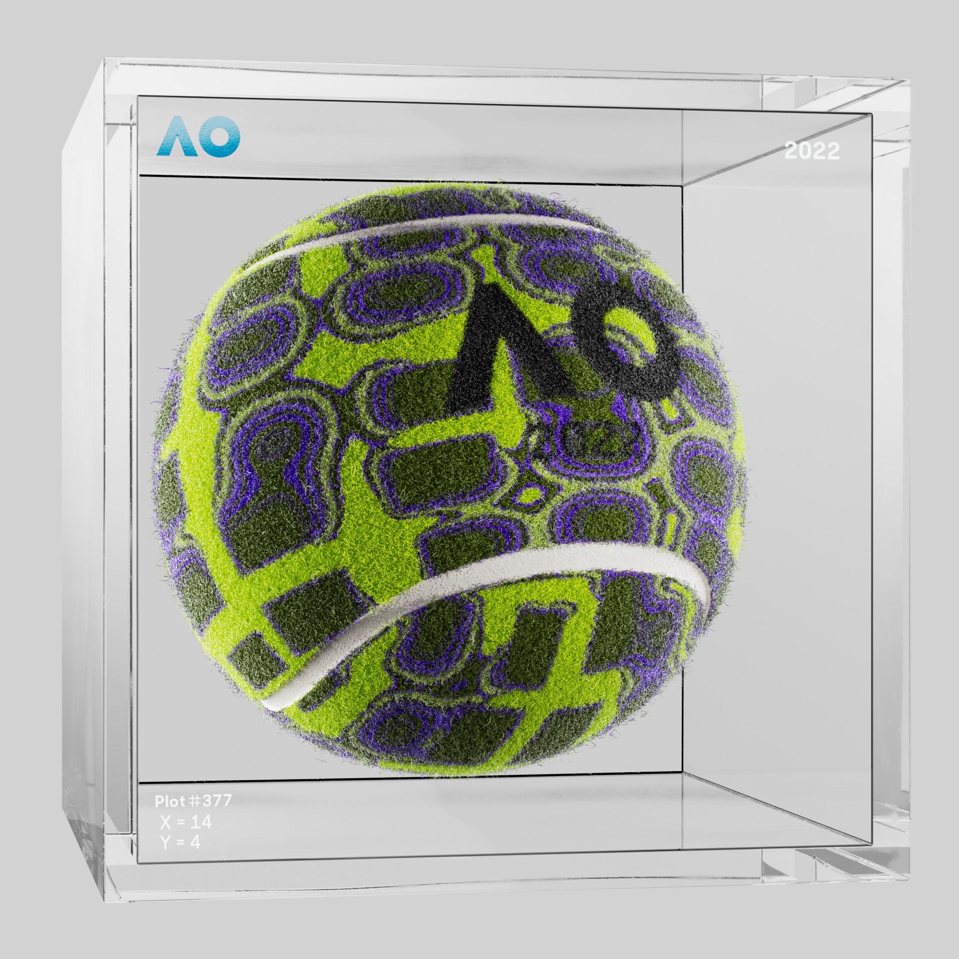 The Australian Open - The Australian Open Art Ball - AO Art Ball #4496 - NFT # 4496