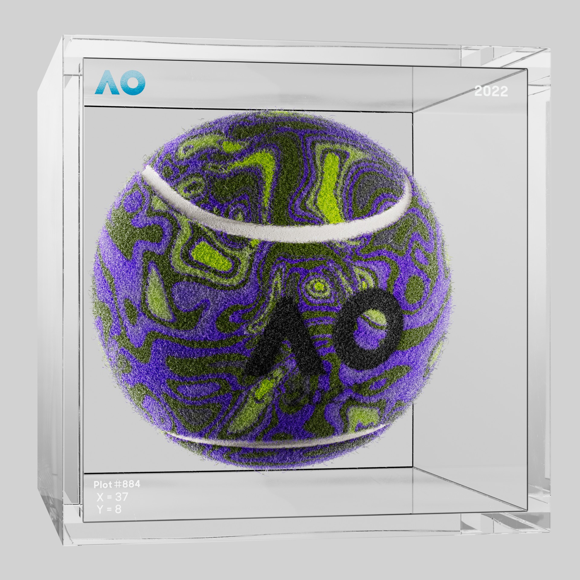 The Australian Open - The Australian Open Art Ball - AO Art Ball #4498 - NFT # 4498