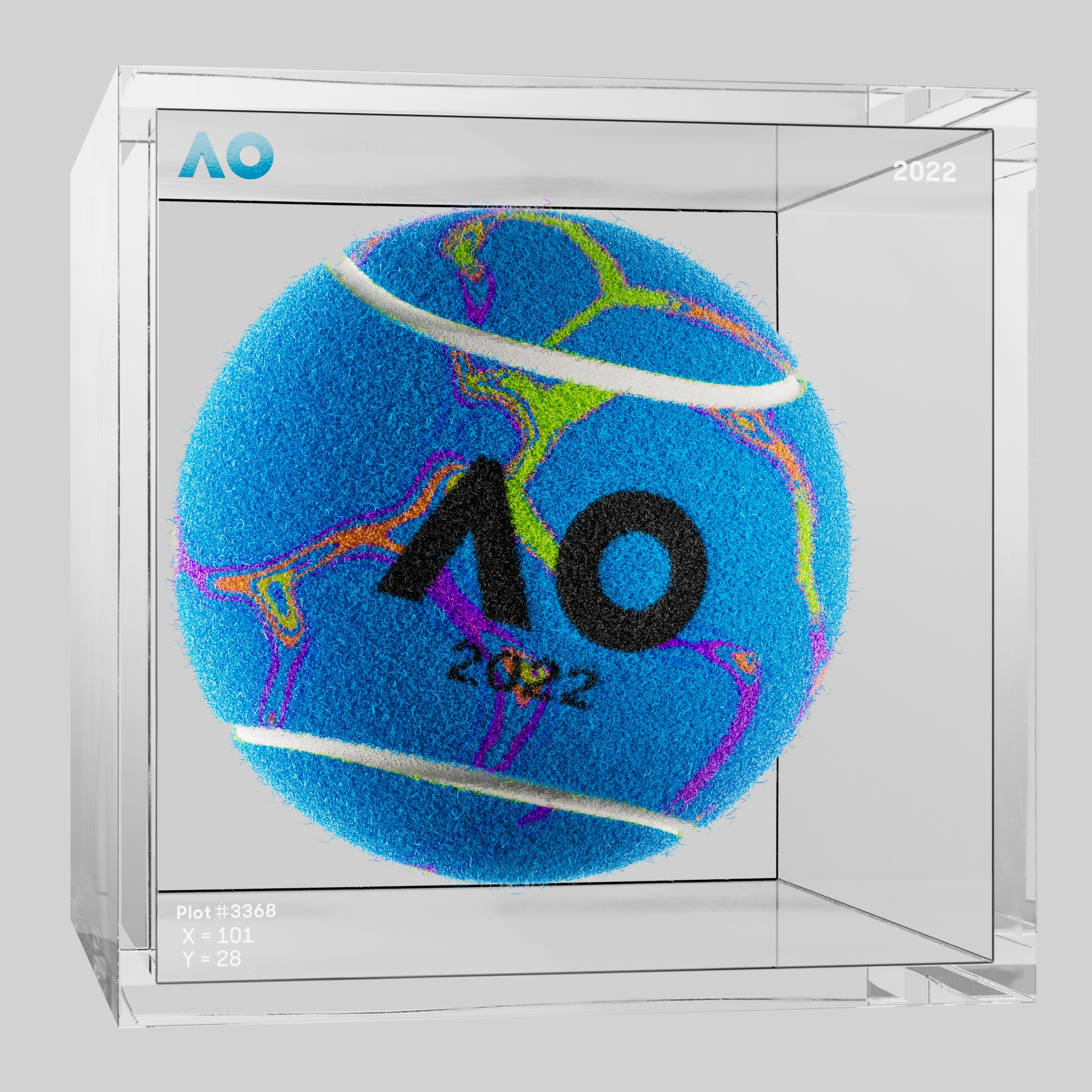 The Australian Open - The Australian Open Art Ball - AO Art Ball #4501 - NFT # 4501