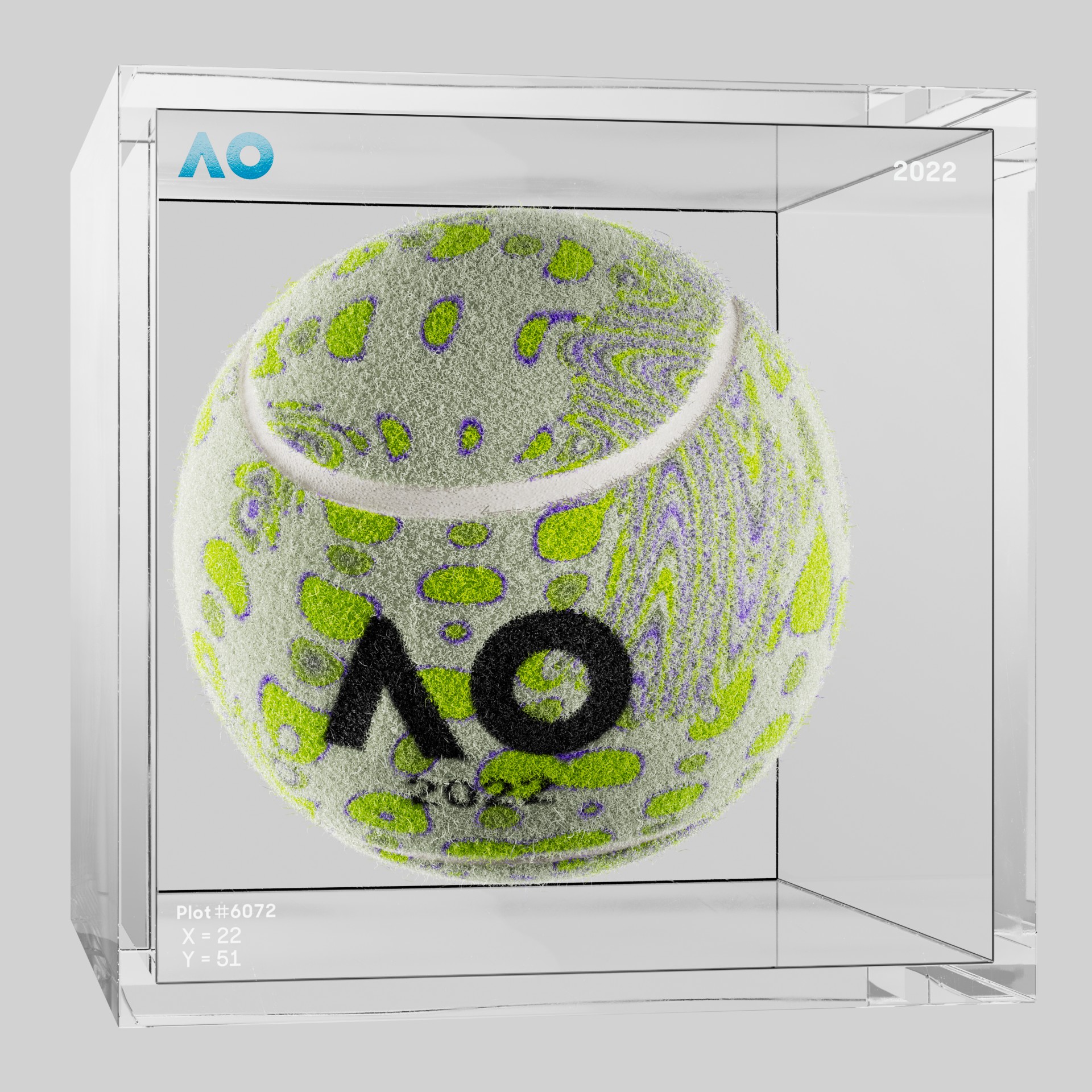 The Australian Open - The Australian Open Art Ball - AO Art Ball #4504 - NFT # 4504