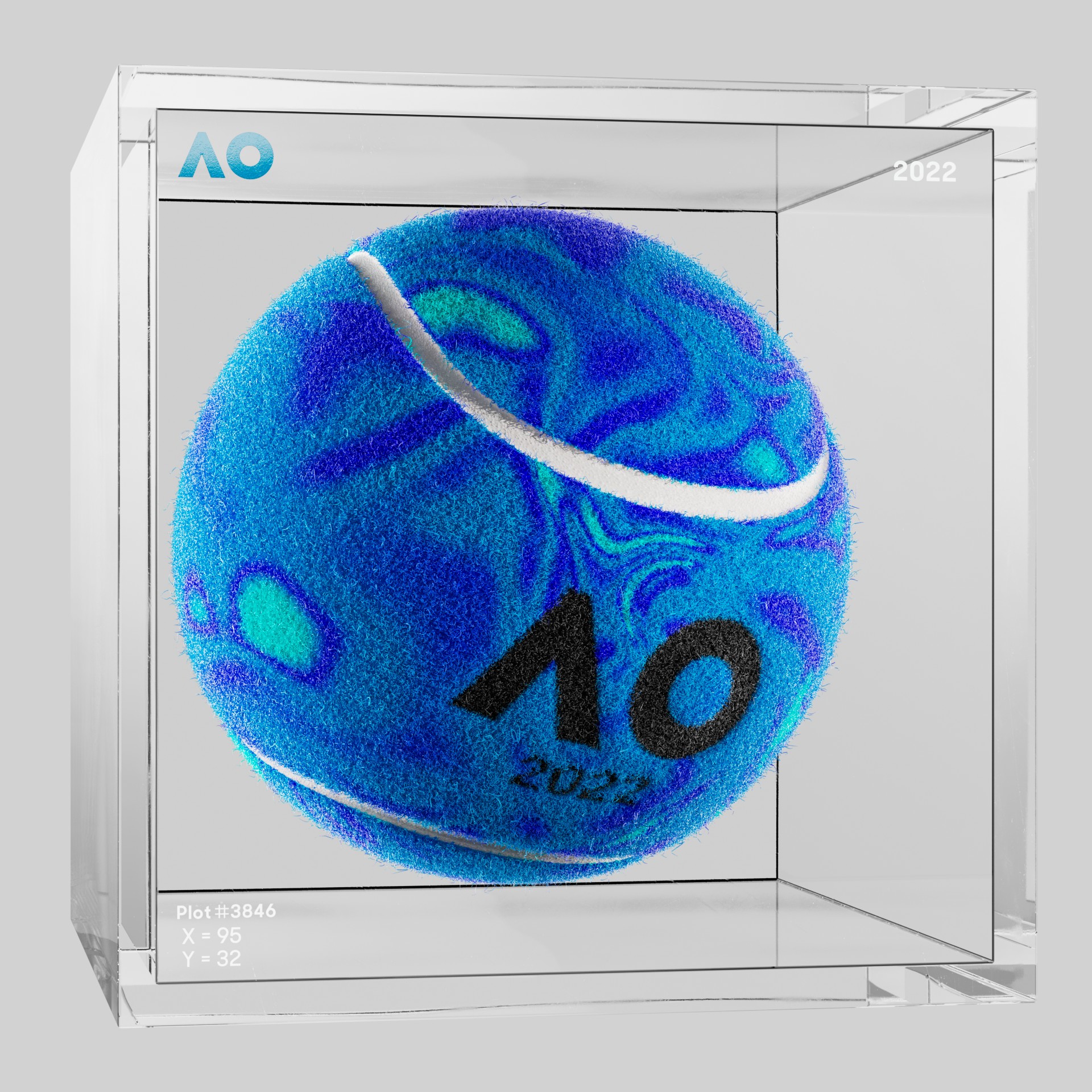 The Australian Open - The Australian Open Art Ball - AO Art Ball #451 - NFT # 451