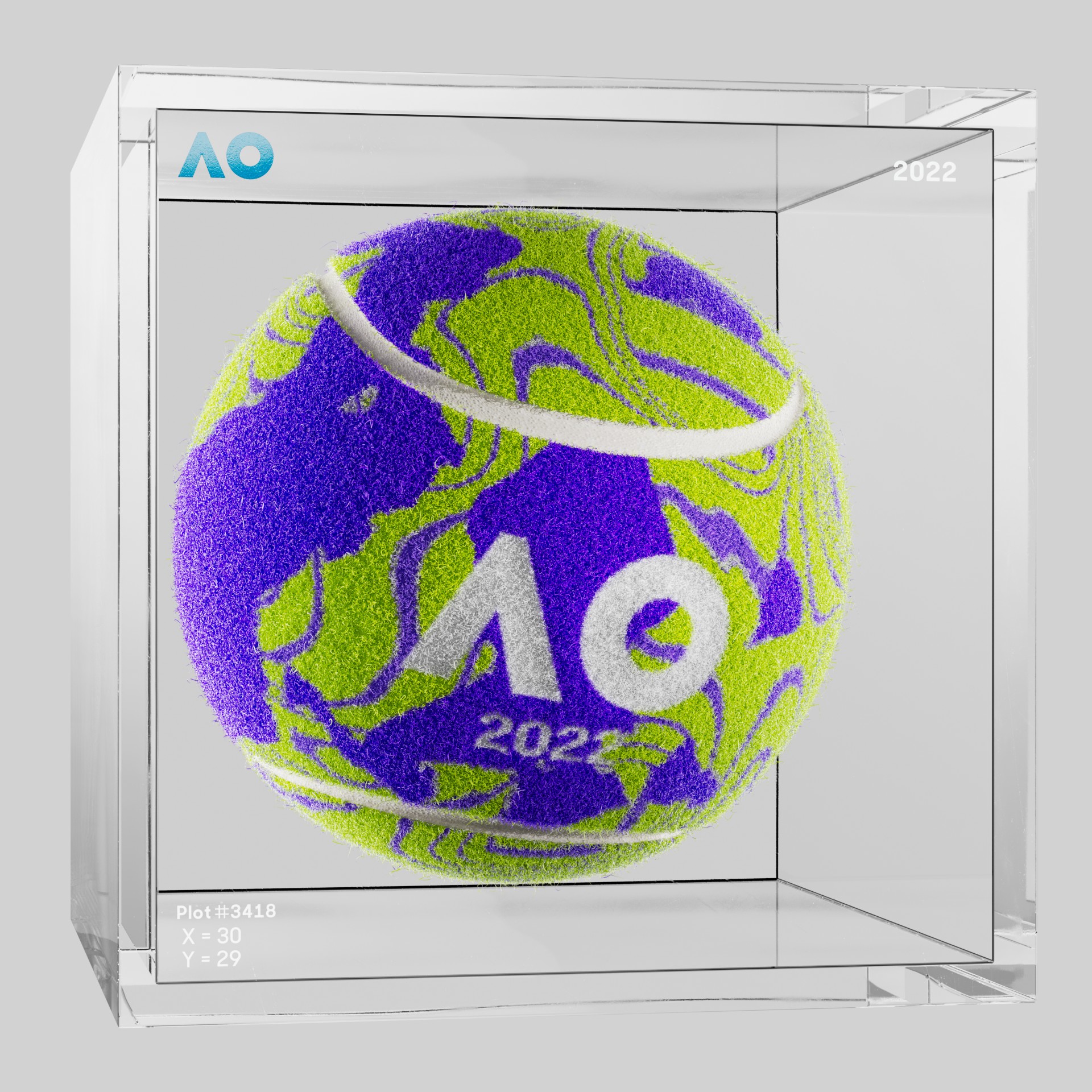 The Australian Open - The Australian Open Art Ball - AO Art Ball #4512 - NFT # 4512