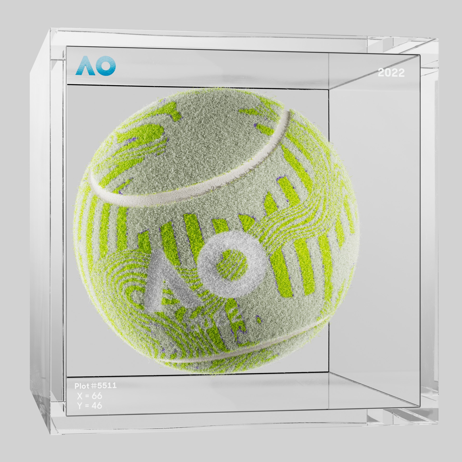 The Australian Open - The Australian Open Art Ball - AO Art Ball #4518 - NFT # 4518