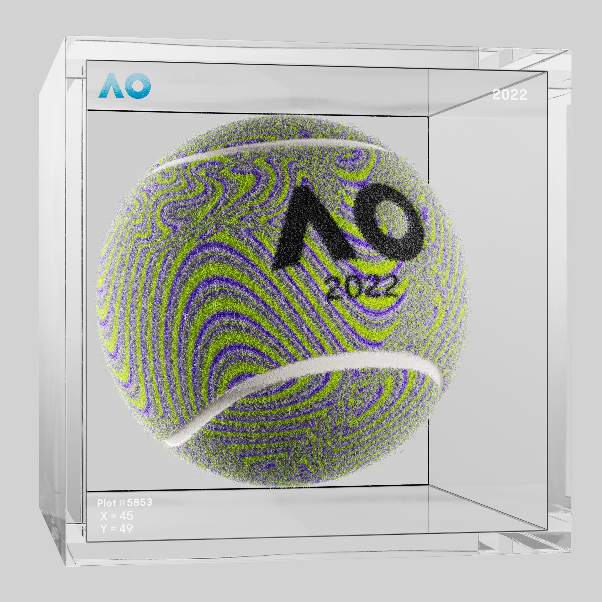 The Australian Open - The Australian Open Art Ball - AO Art Ball #452 - NFT # 452