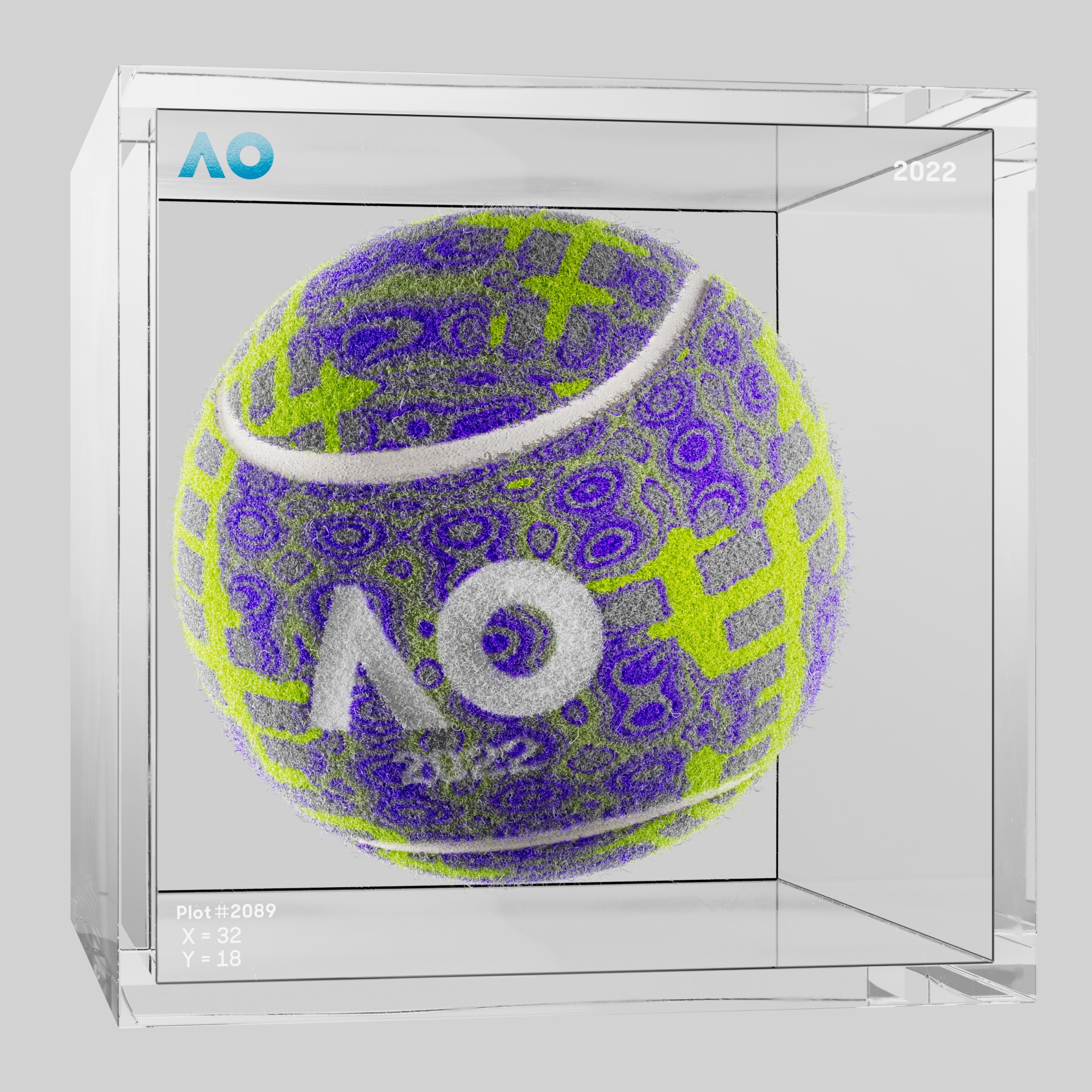 The Australian Open - The Australian Open Art Ball - AO Art Ball #4522 - NFT # 4522