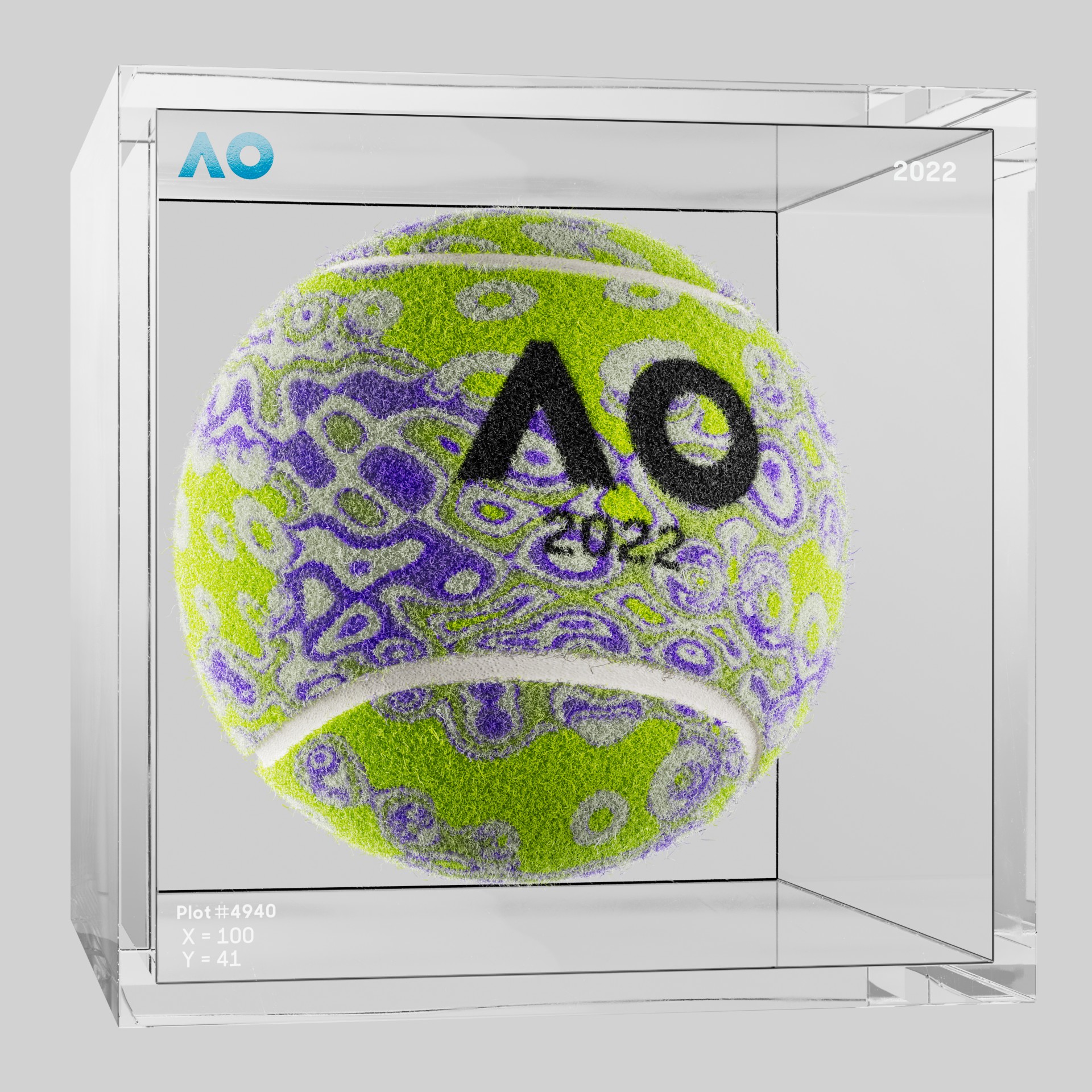 The Australian Open - The Australian Open Art Ball - AO Art Ball #4524 - NFT # 4524