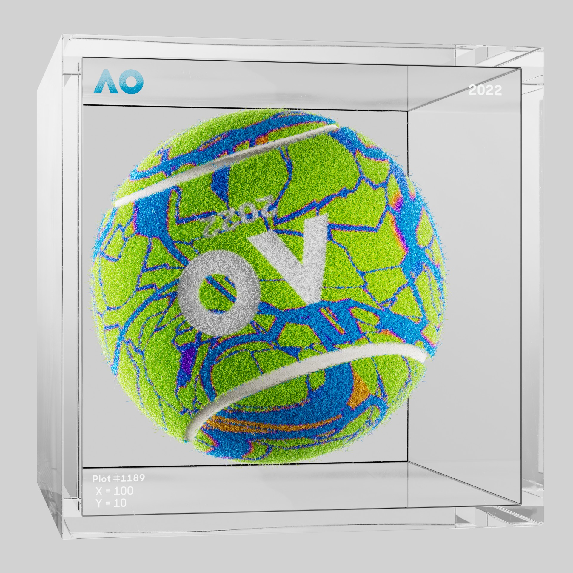 The Australian Open - The Australian Open Art Ball - AO Art Ball #4525 - NFT # 4525