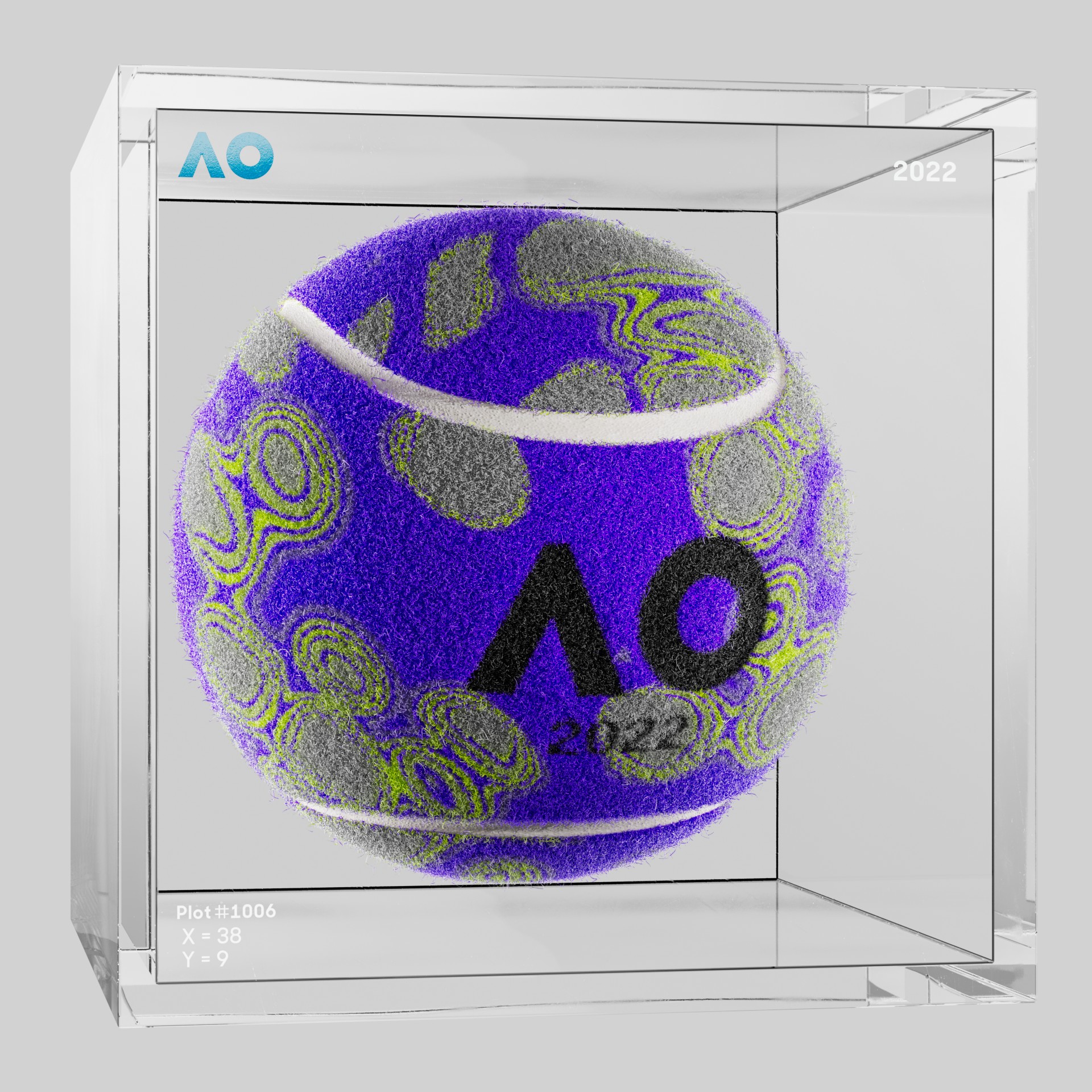 The Australian Open - The Australian Open Art Ball - AO Art Ball #4530 - NFT # 4530