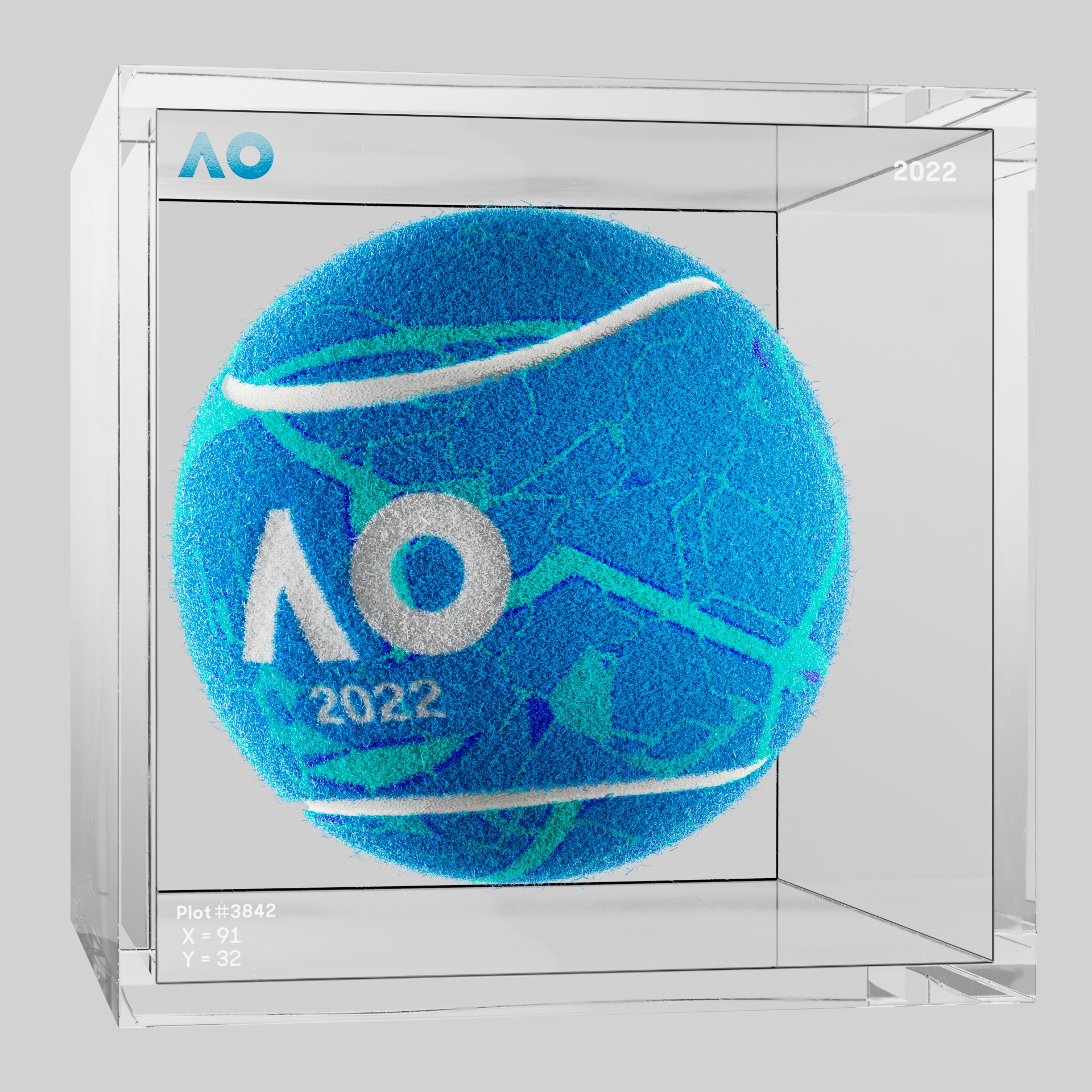 The Australian Open - The Australian Open Art Ball - AO Art Ball #454 - NFT # 454
