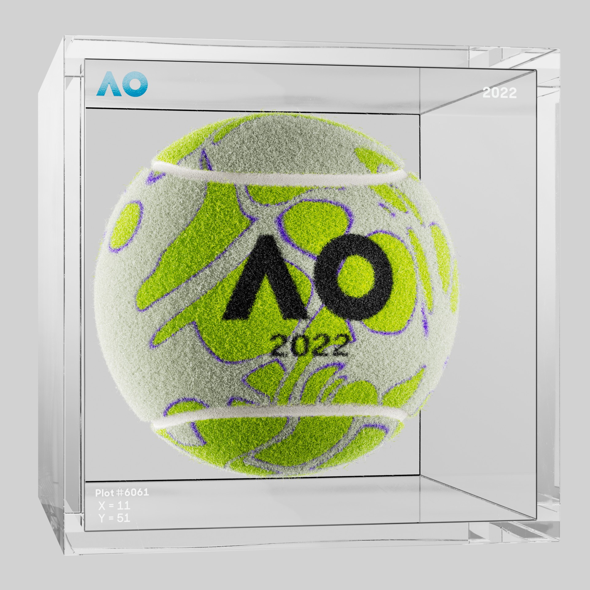 The Australian Open - The Australian Open Art Ball - AO Art Ball #4543 - NFT # 4543