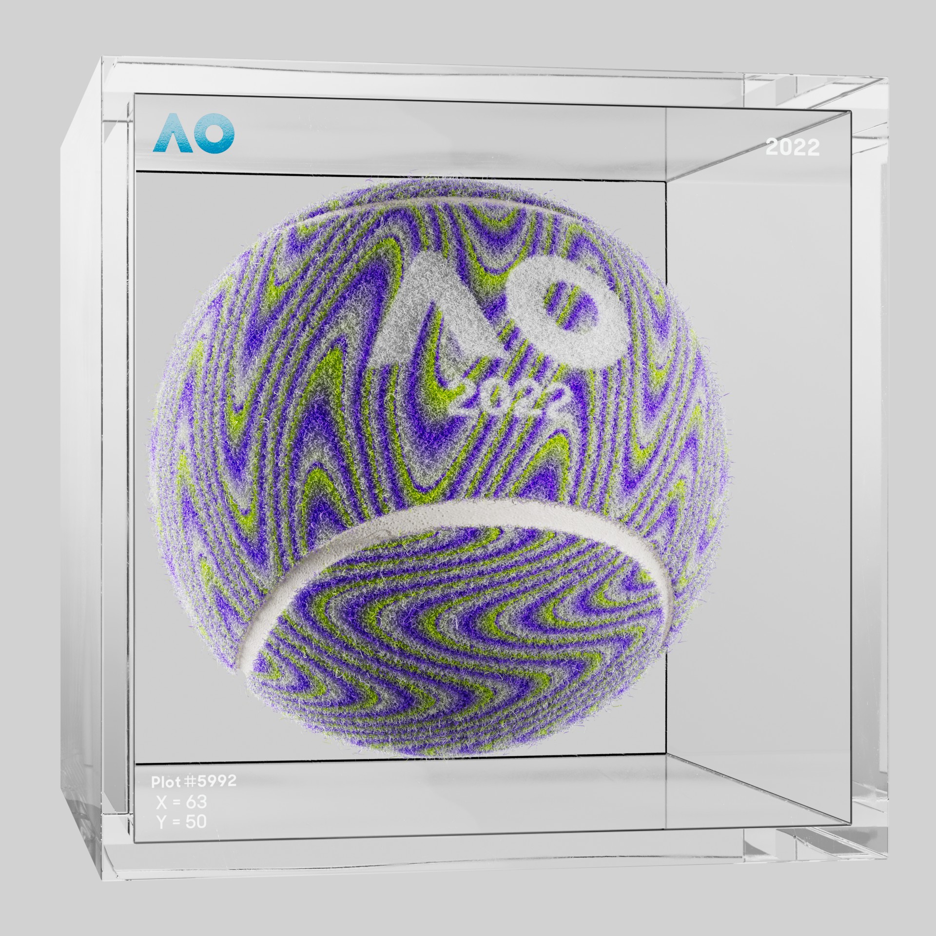 The Australian Open - The Australian Open Art Ball - AO Art Ball #4545 - NFT # 4545