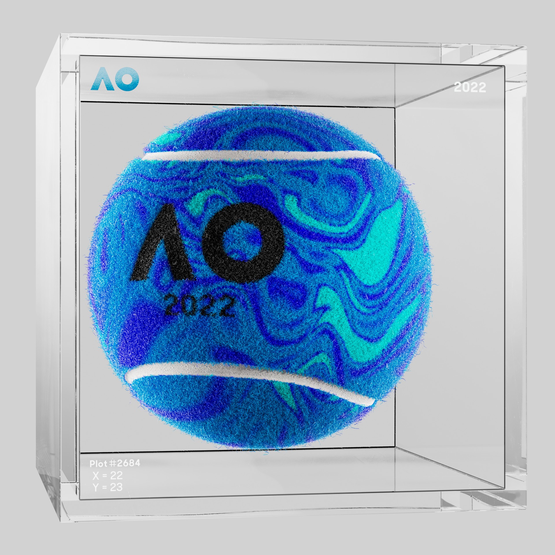 The Australian Open - The Australian Open Art Ball - AO Art Ball #4547 - NFT # 4547