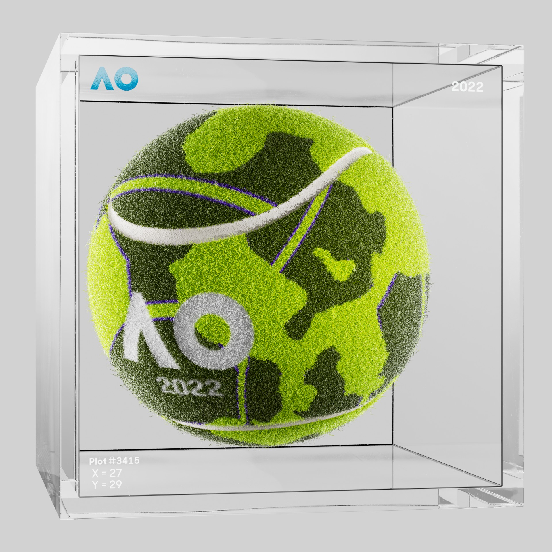 The Australian Open - The Australian Open Art Ball - AO Art Ball #455 - NFT # 455