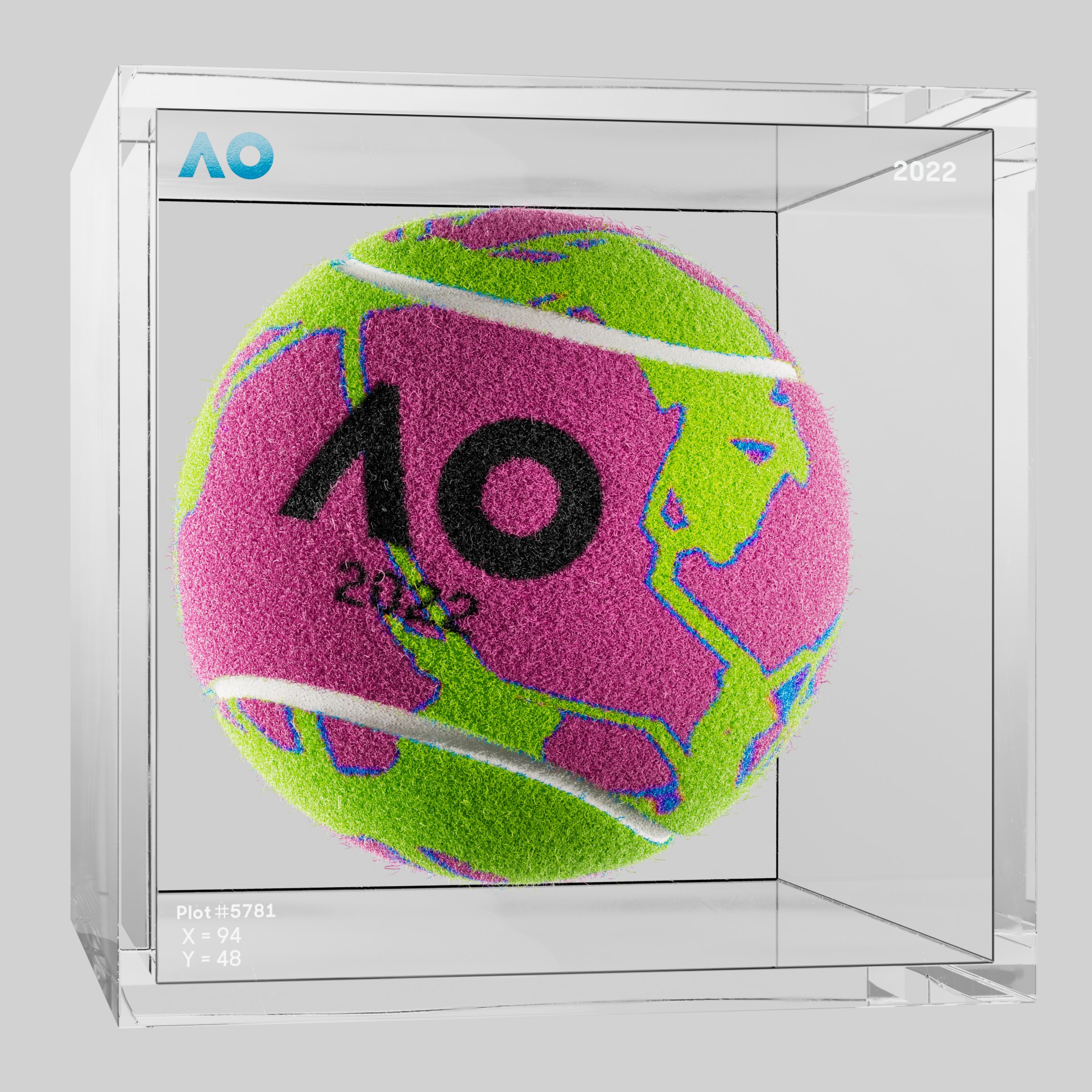 The Australian Open - The Australian Open Art Ball - AO Art Ball #4555 - NFT # 4555