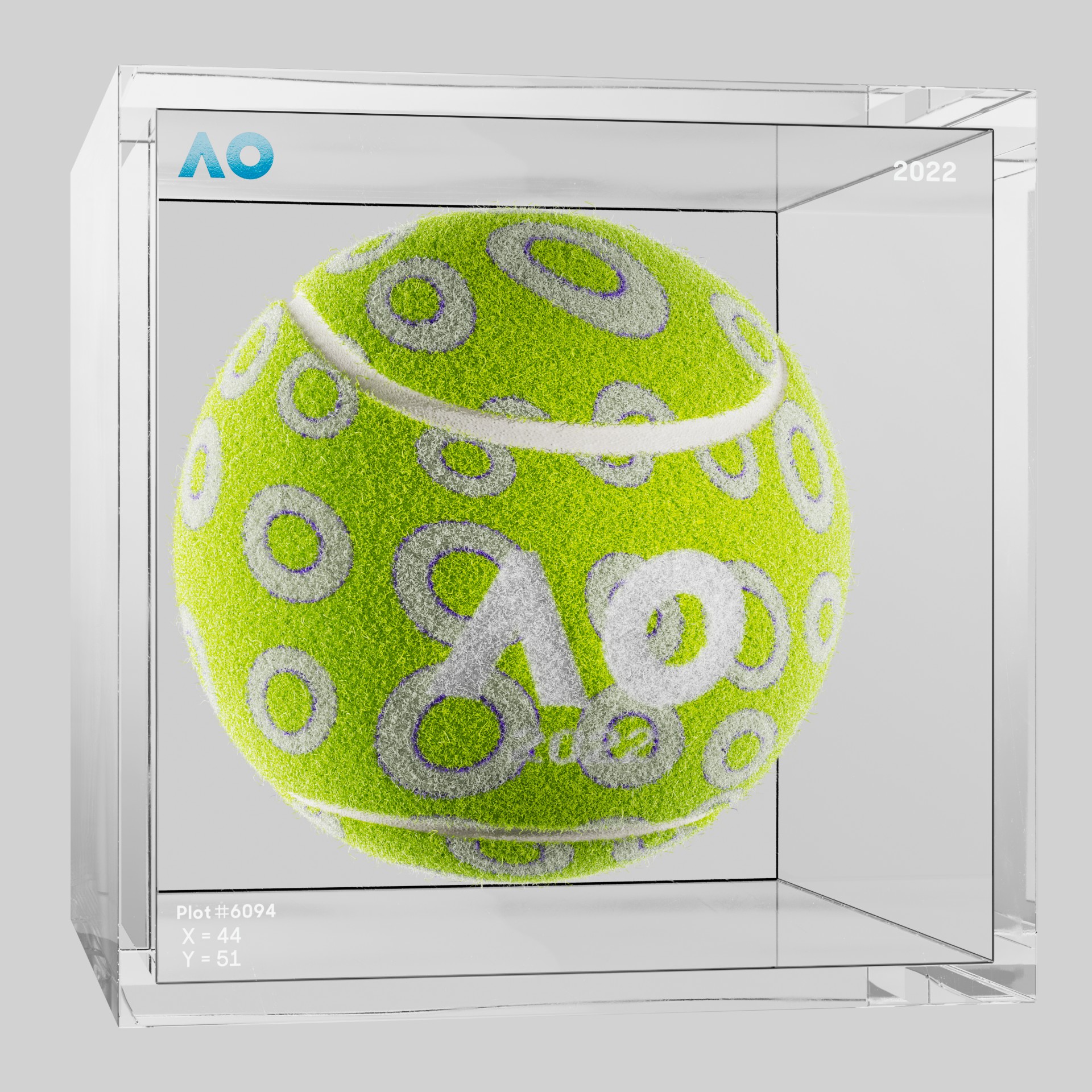 The Australian Open - The Australian Open Art Ball - AO Art Ball #4557 - NFT # 4557