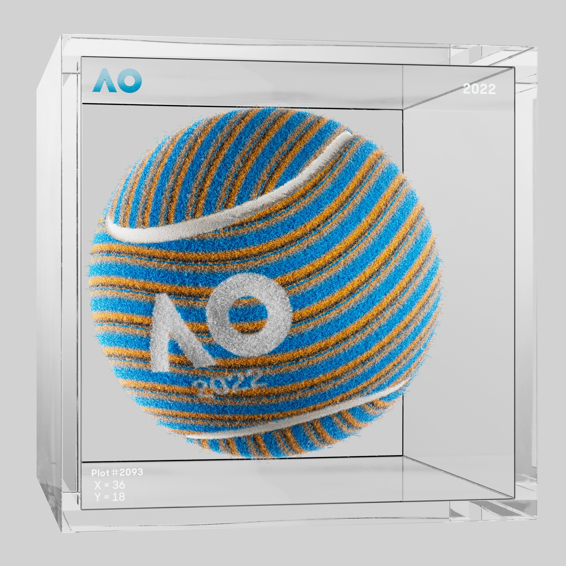 The Australian Open - The Australian Open Art Ball - AO Art Ball #4566 - NFT # 4566