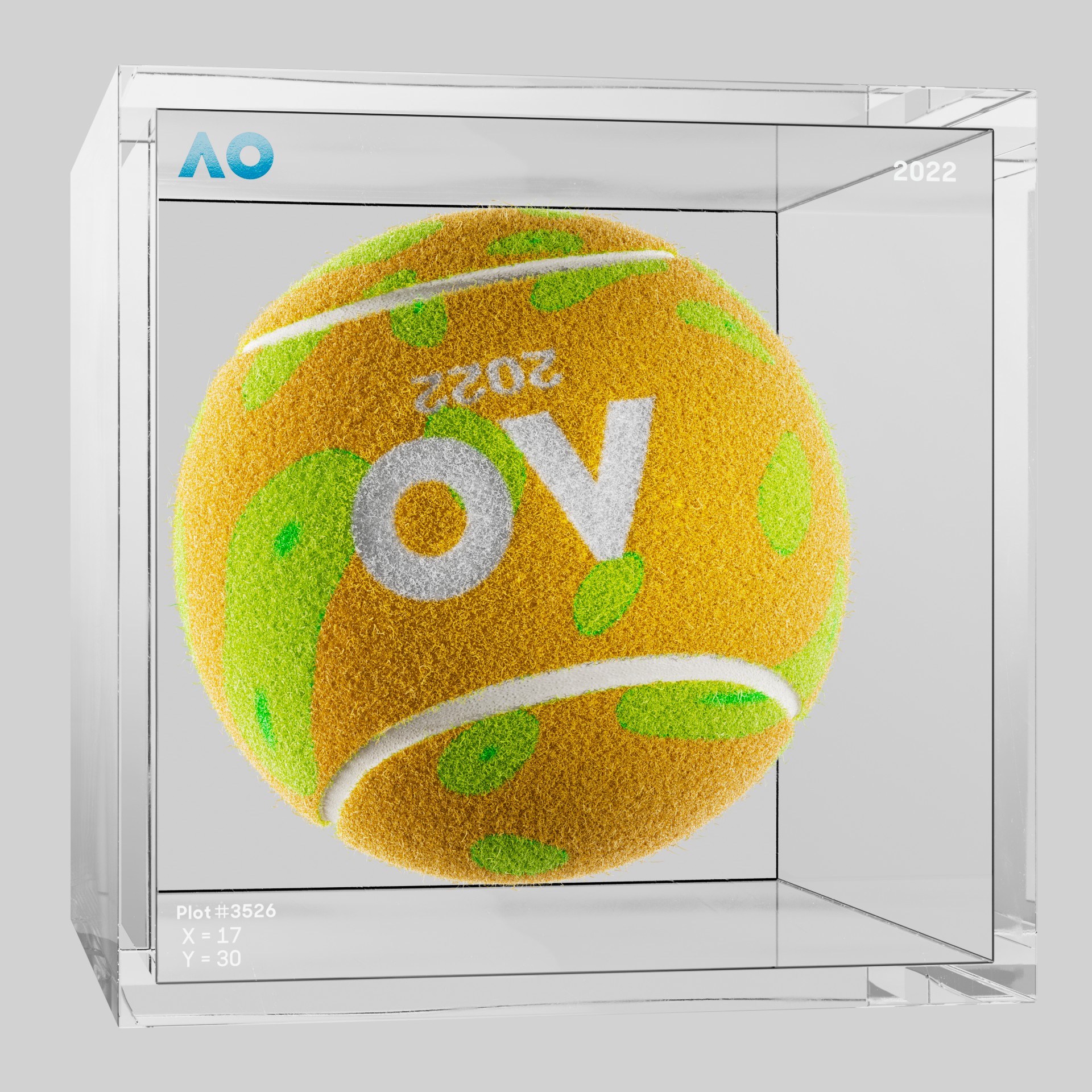 The Australian Open - The Australian Open Art Ball - AO Art Ball #4580 - NFT # 4580