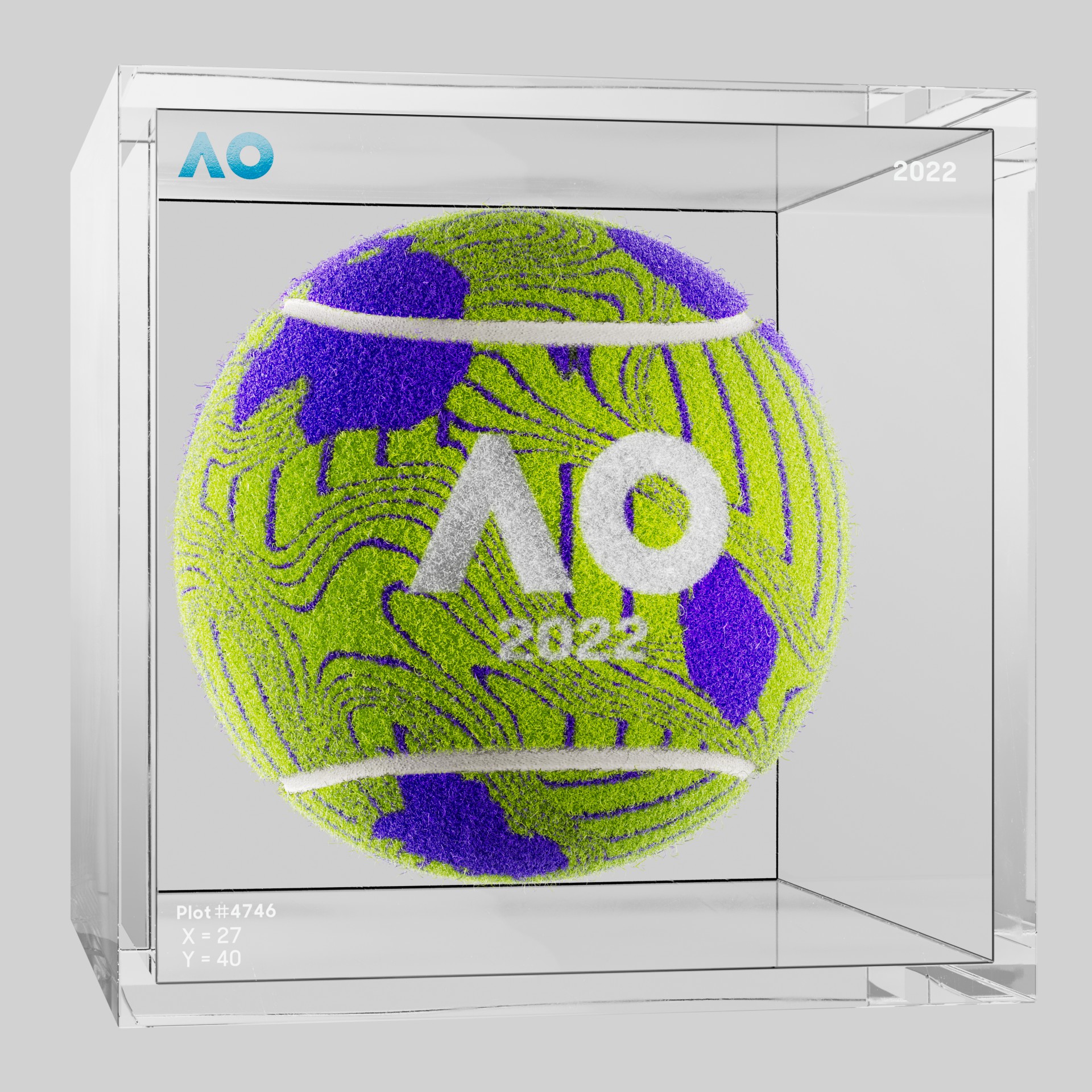 The Australian Open - The Australian Open Art Ball - AO Art Ball #4595 - NFT # 4595